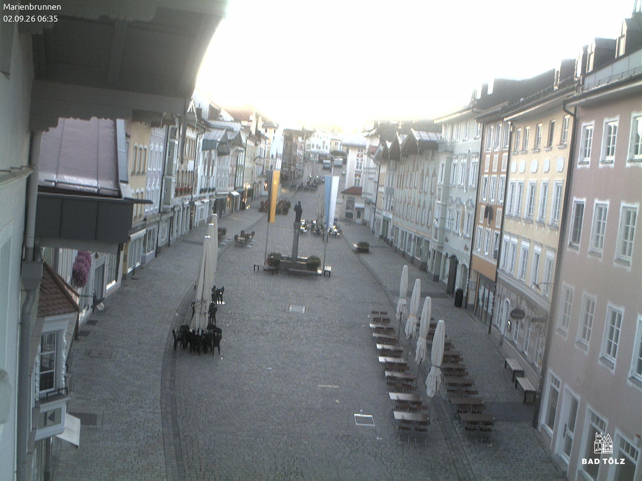 Archiv Foto Webcam Blick auf den Marienbrunnen Bad Tölz
