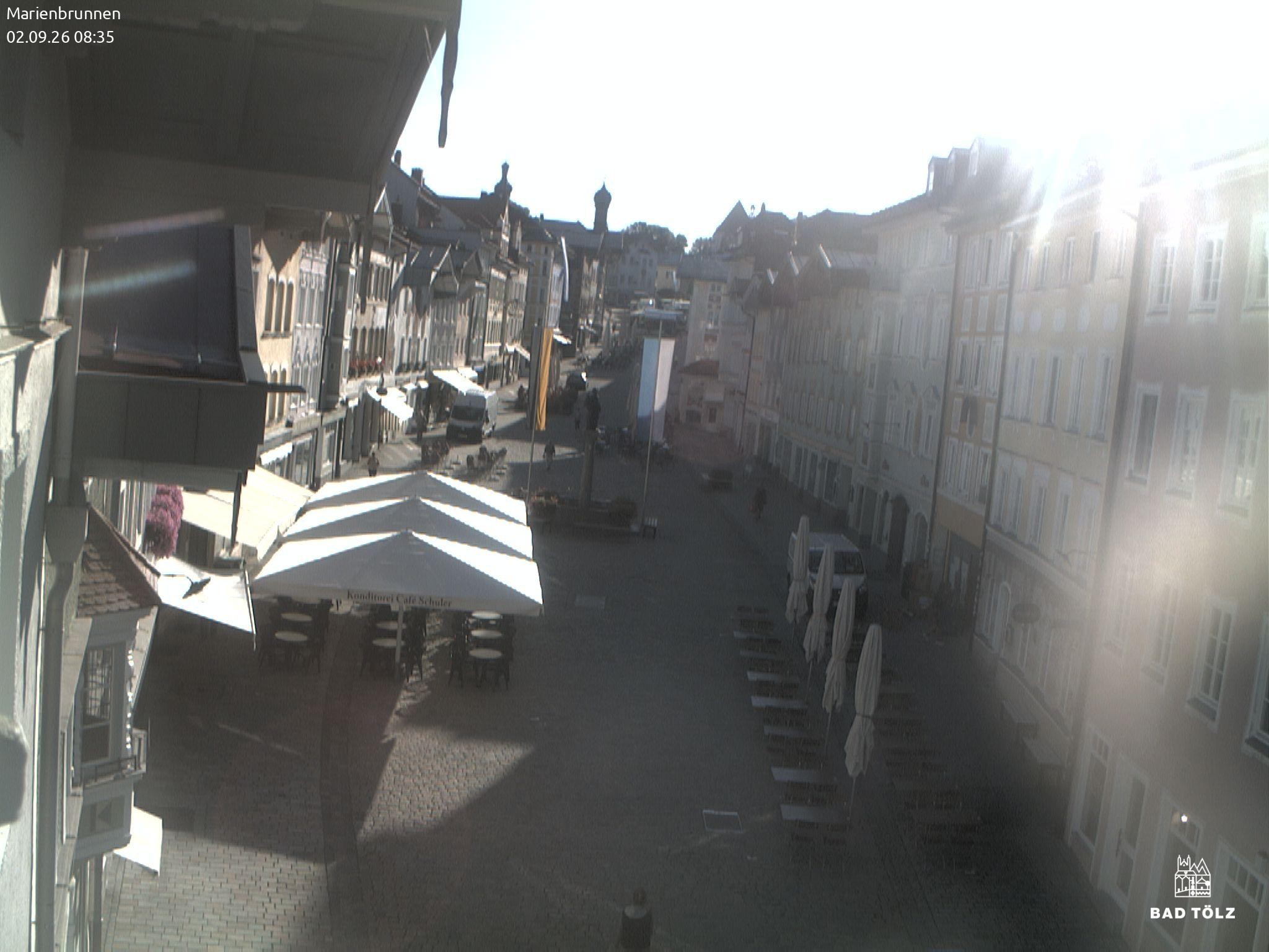 Archiv Foto Webcam Blick auf den Marienbrunnen Bad Tölz