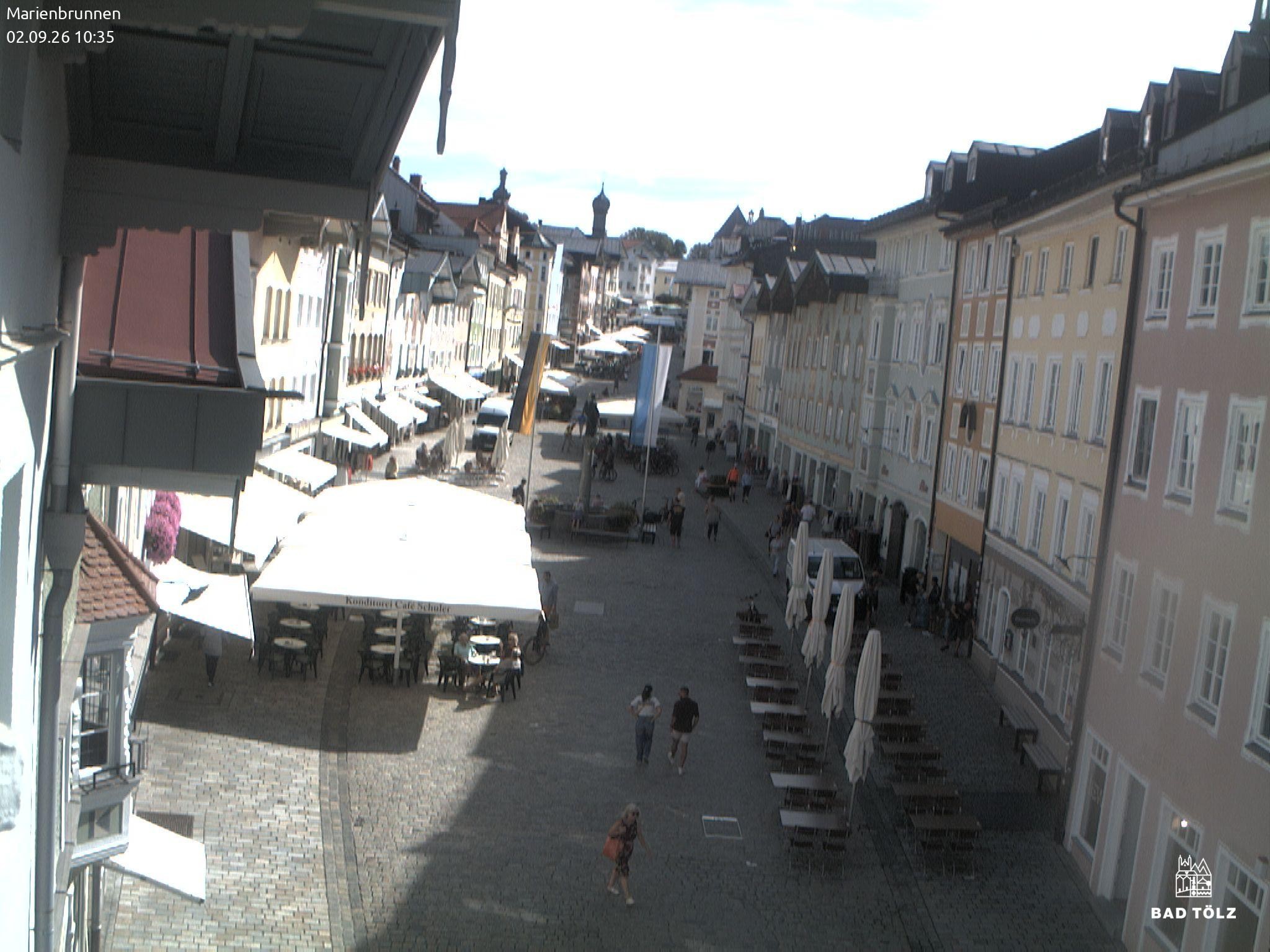Archiv Foto Webcam Blick auf den Marienbrunnen Bad Tölz