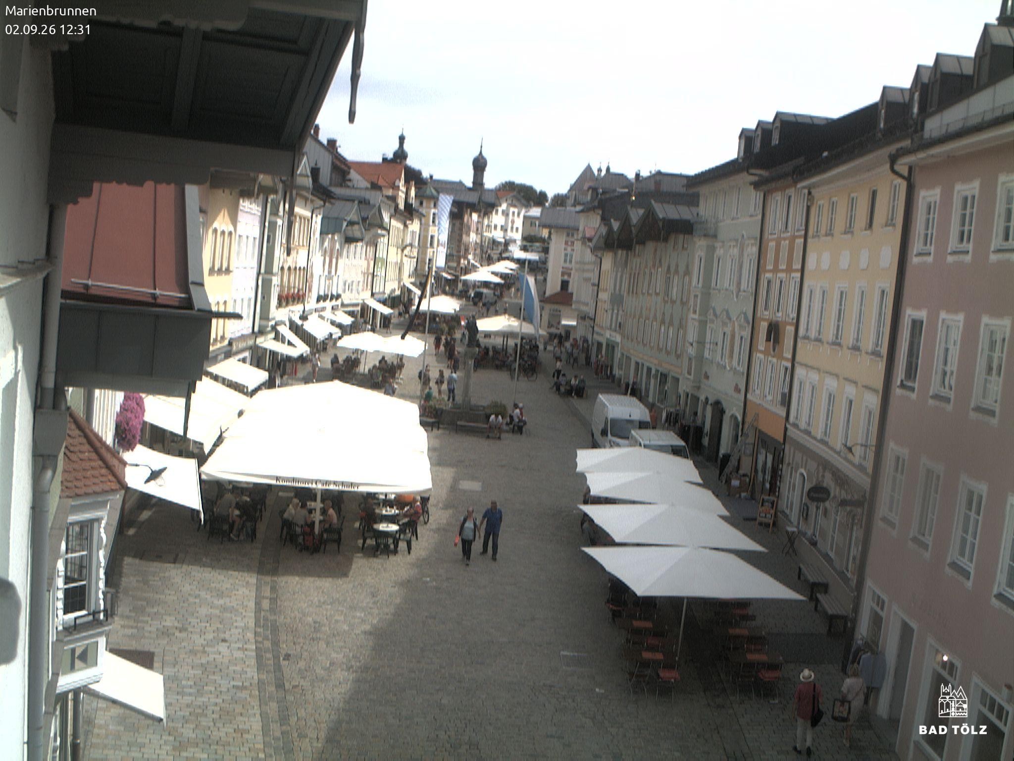 Archiv Foto Webcam Blick auf den Marienbrunnen Bad Tölz
