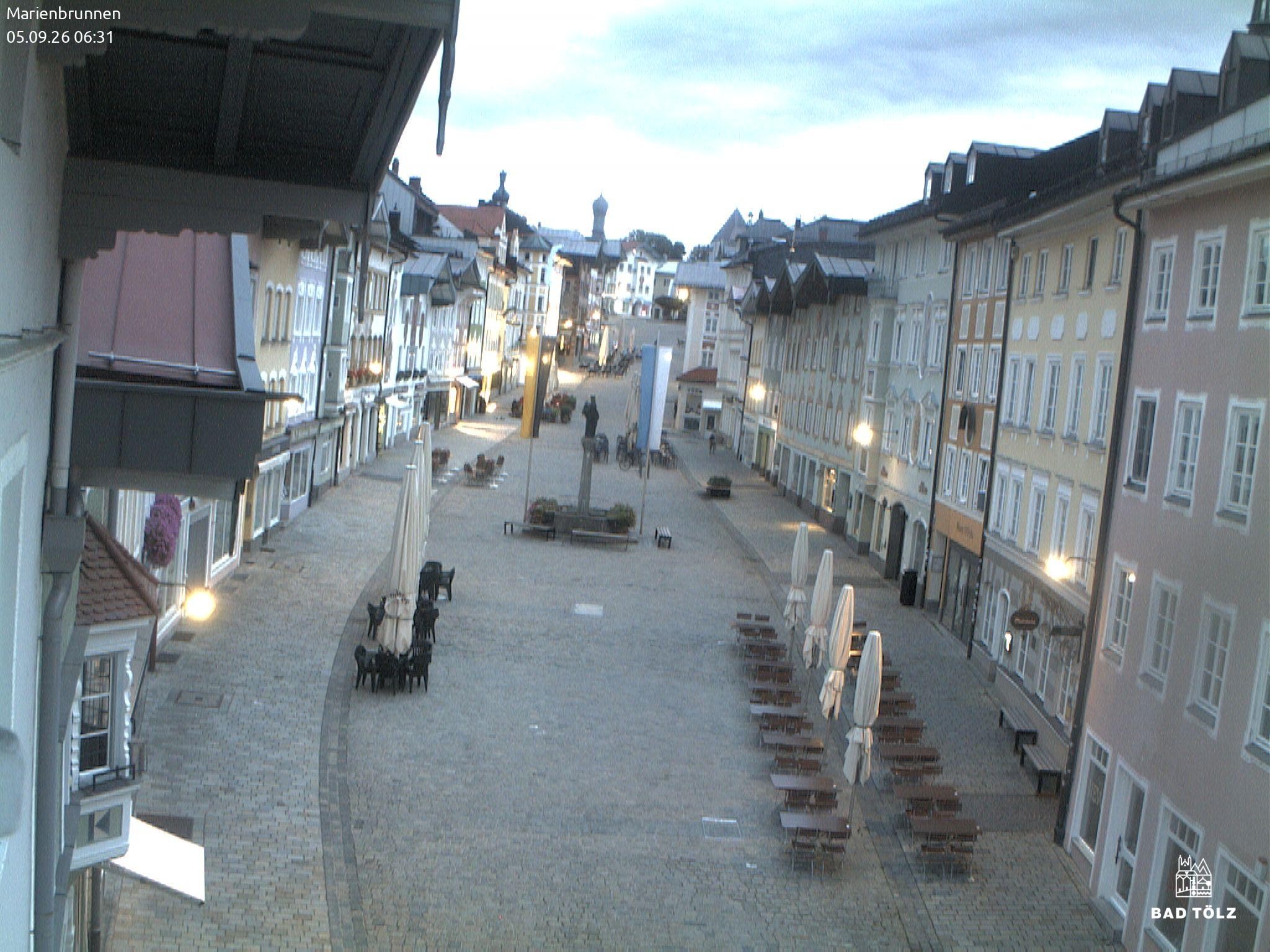 Archiv Foto Webcam Blick auf den Marienbrunnen Bad Tölz