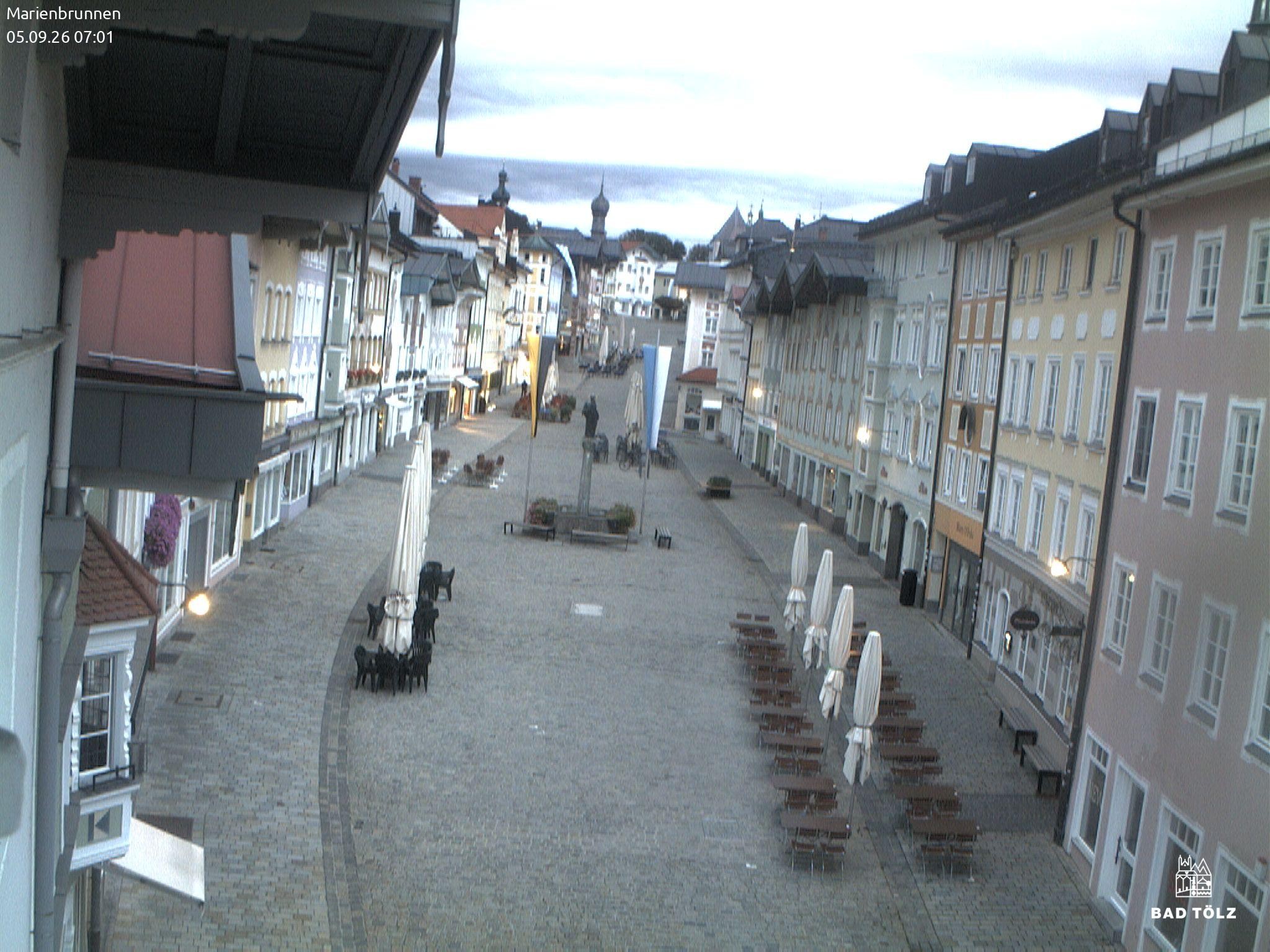 Archiv Foto Webcam Blick auf den Marienbrunnen Bad Tölz