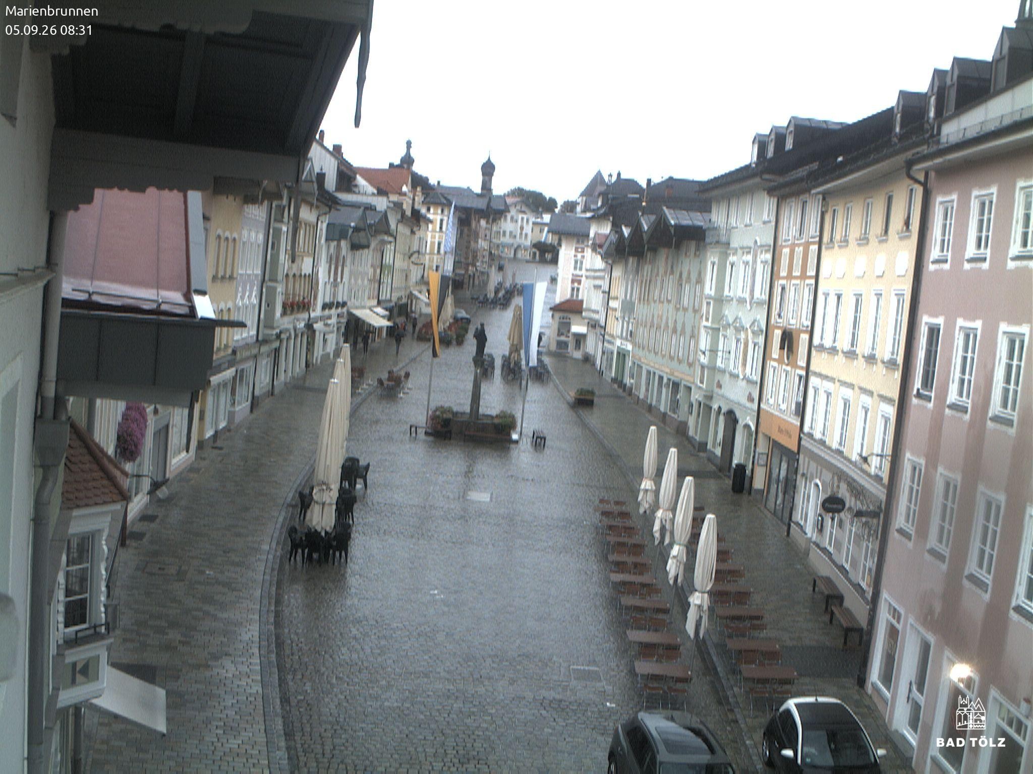 Archiv Foto Webcam Blick auf den Marienbrunnen Bad Tölz