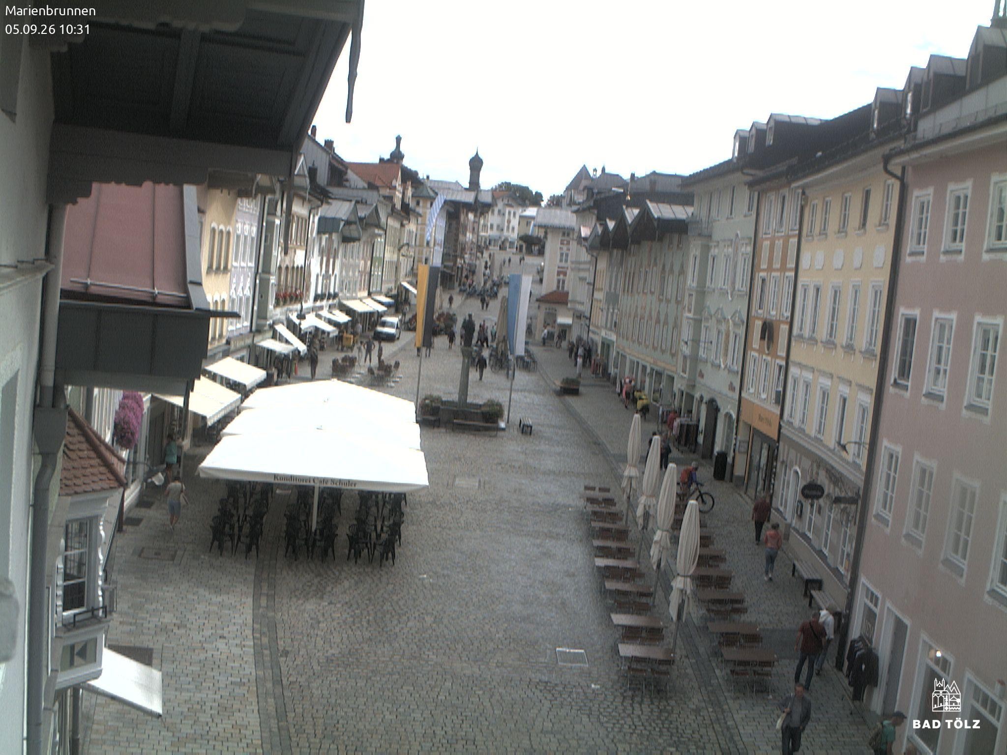 Archiv Foto Webcam Blick auf den Marienbrunnen Bad Tölz