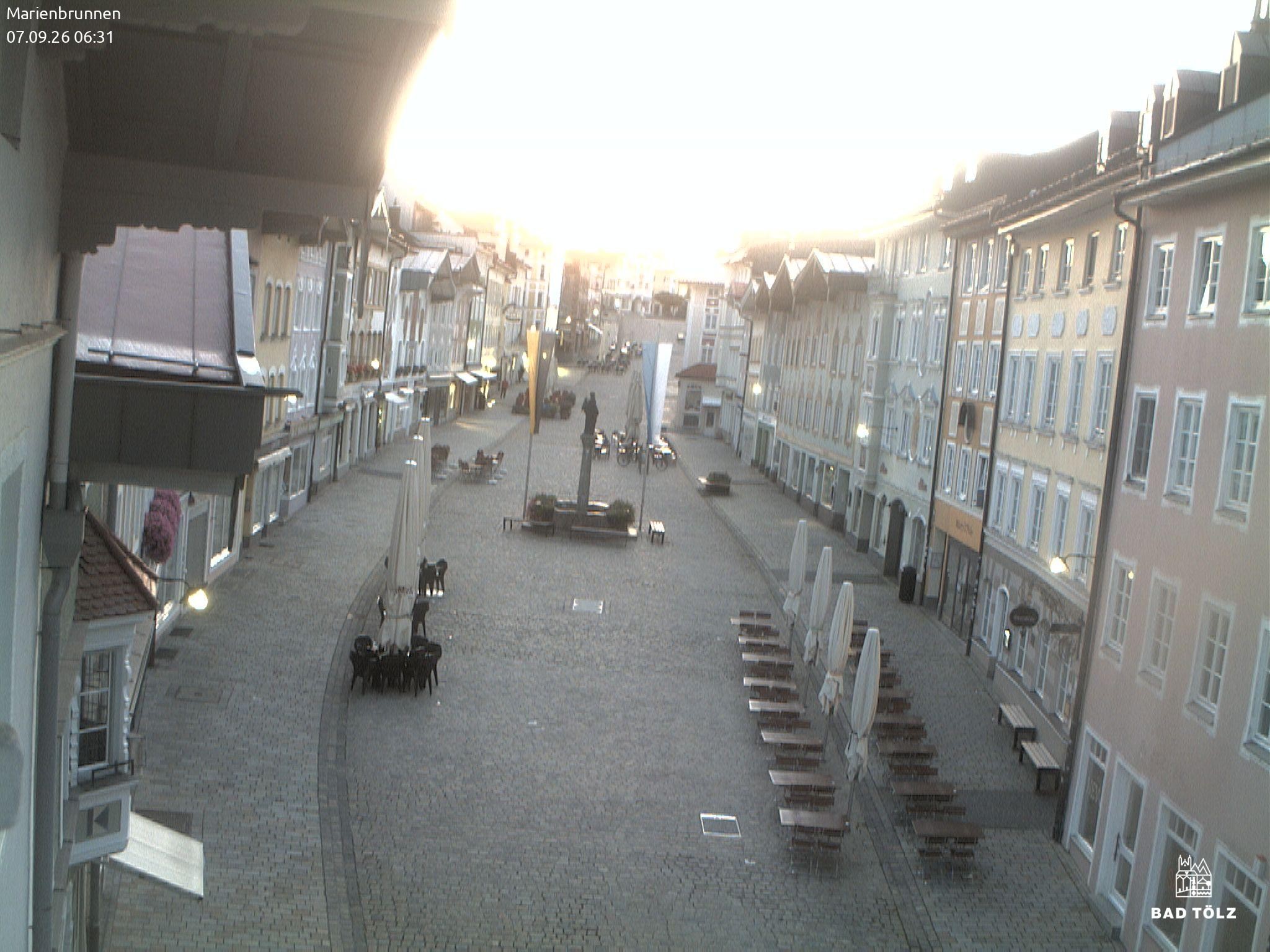 Archiv Foto Webcam Blick auf den Marienbrunnen Bad Tölz
