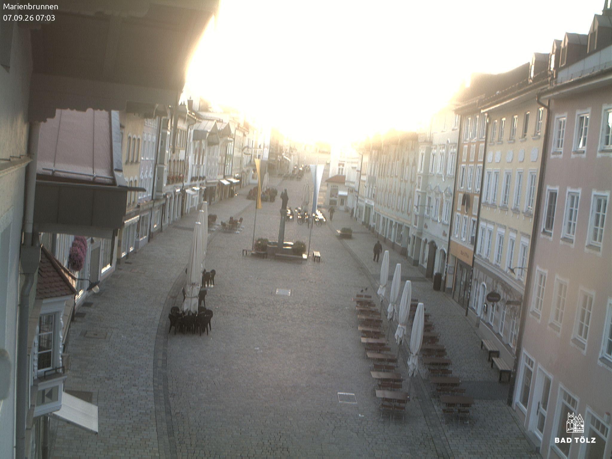 Archiv Foto Webcam Blick auf den Marienbrunnen Bad Tölz