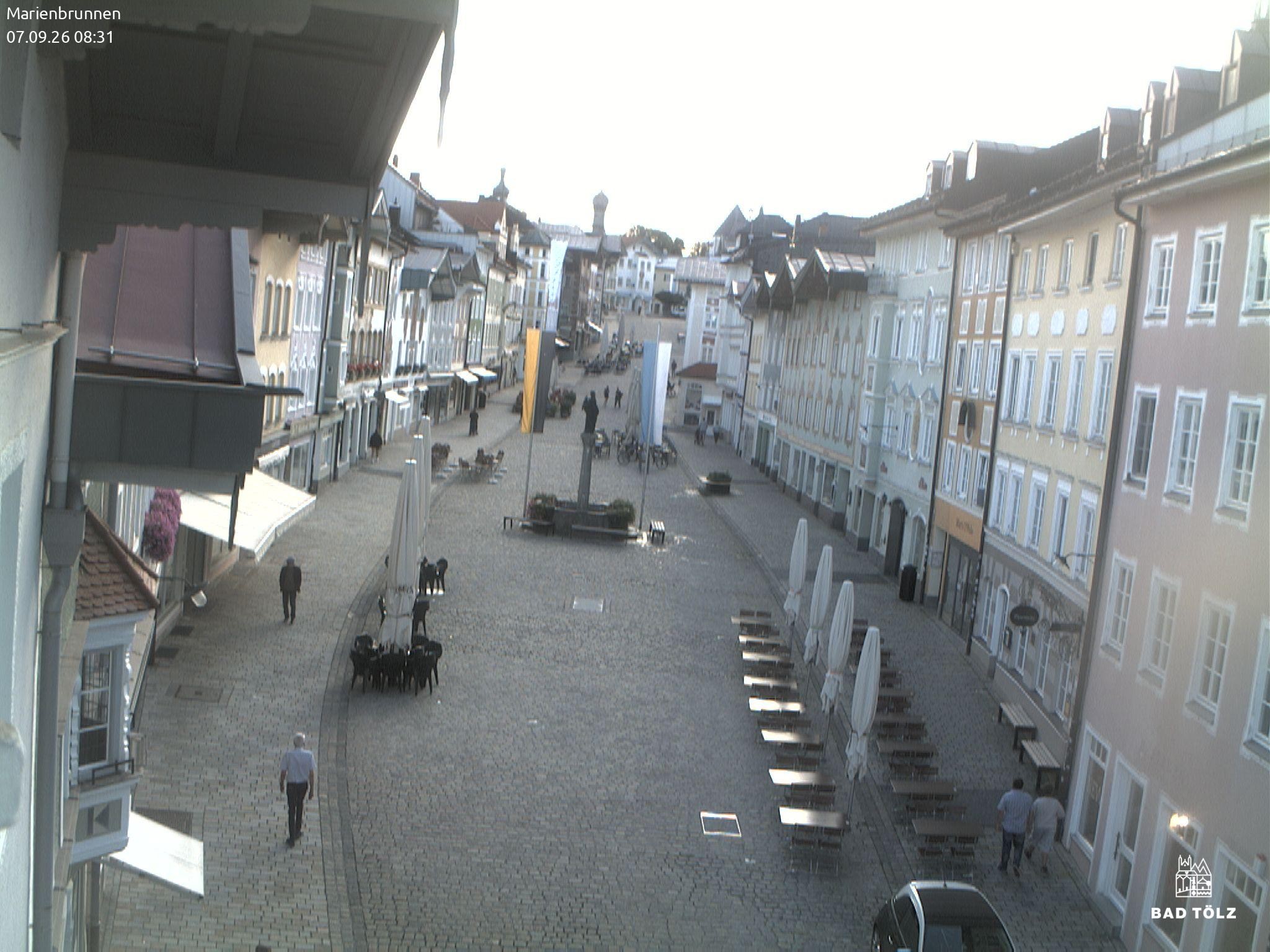 Archiv Foto Webcam Blick auf den Marienbrunnen Bad Tölz