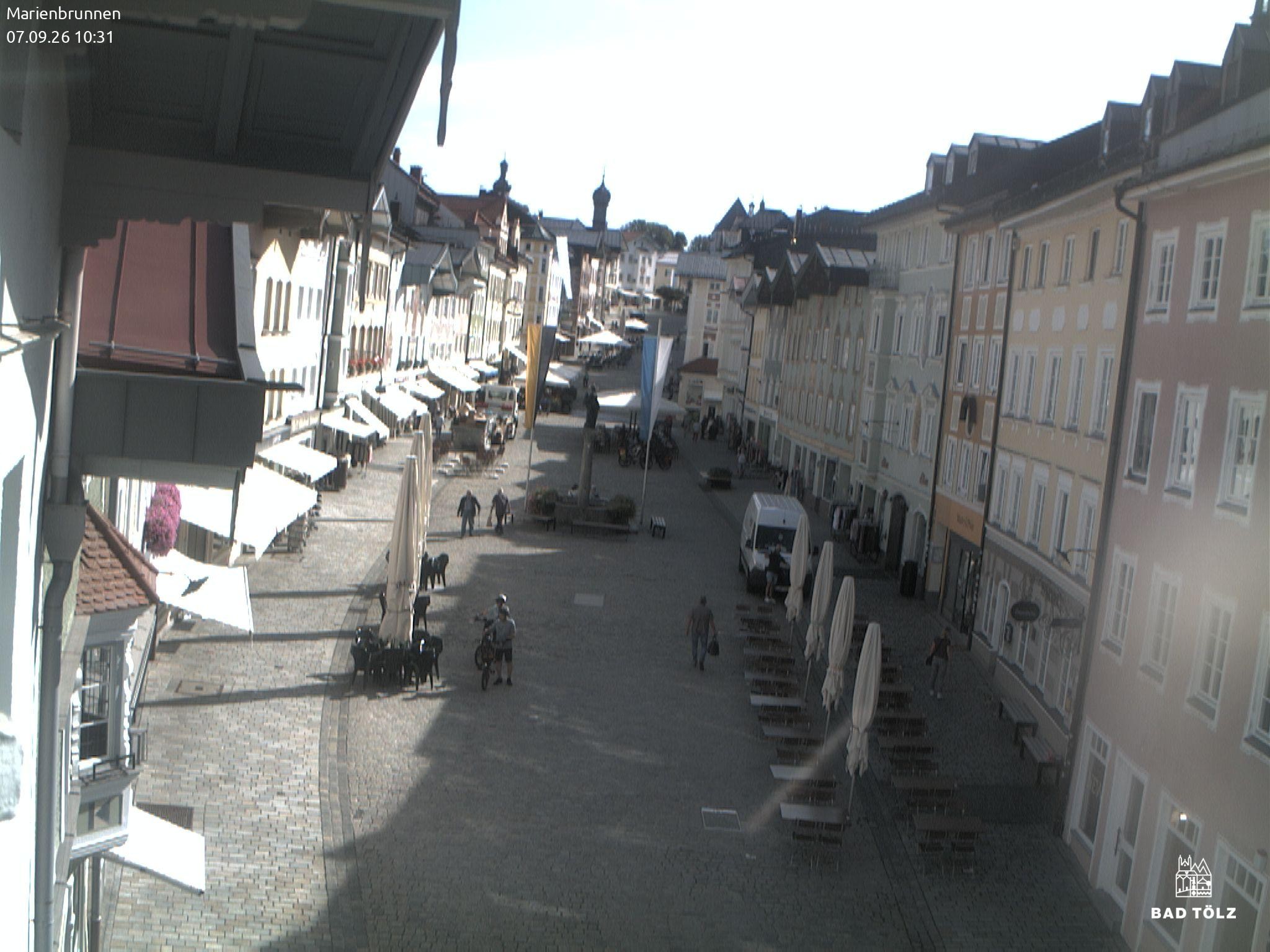 Archiv Foto Webcam Blick auf den Marienbrunnen Bad Tölz