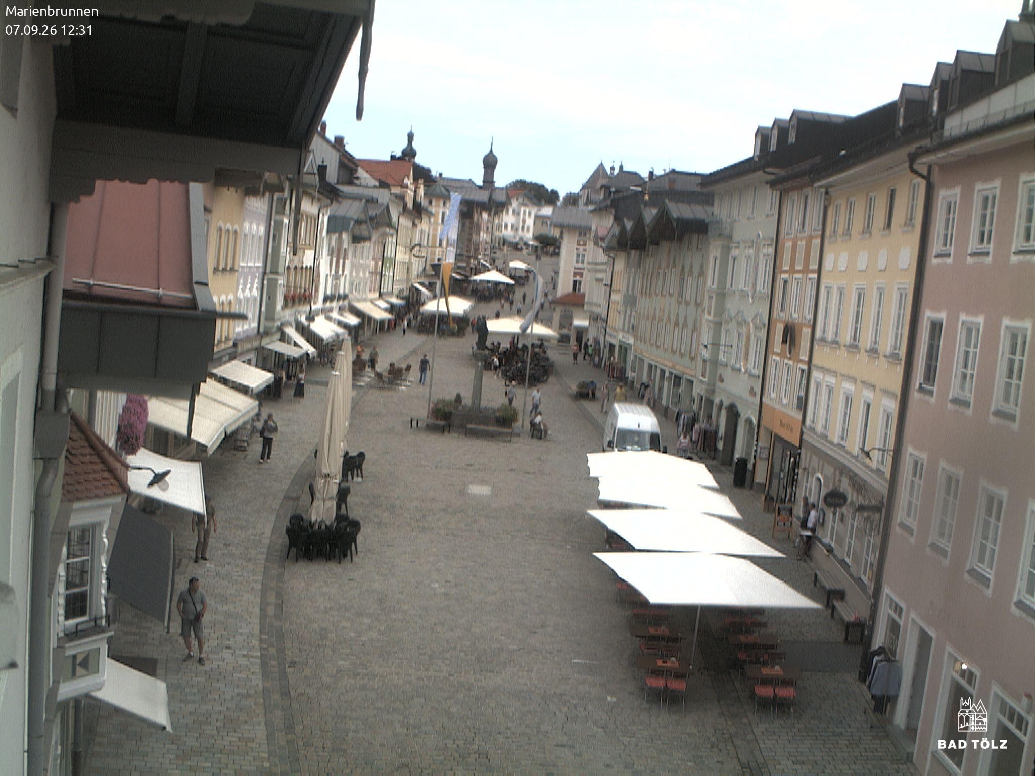 Archiv Foto Webcam Blick auf den Marienbrunnen Bad Tölz