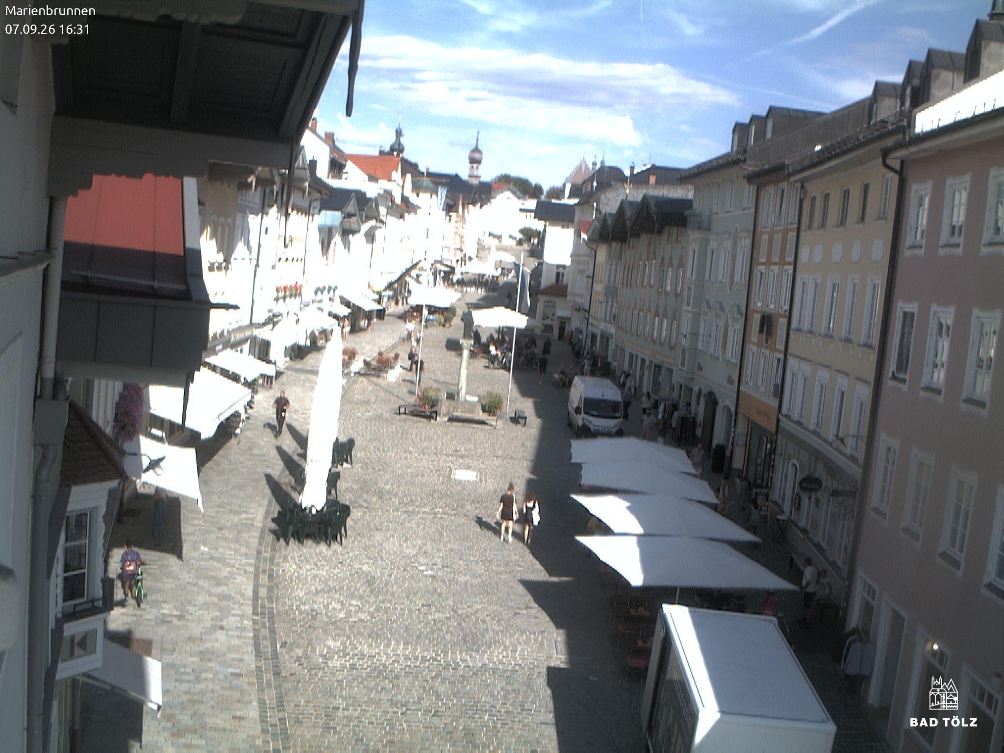 Archiv Foto Webcam Blick auf den Marienbrunnen Bad Tölz