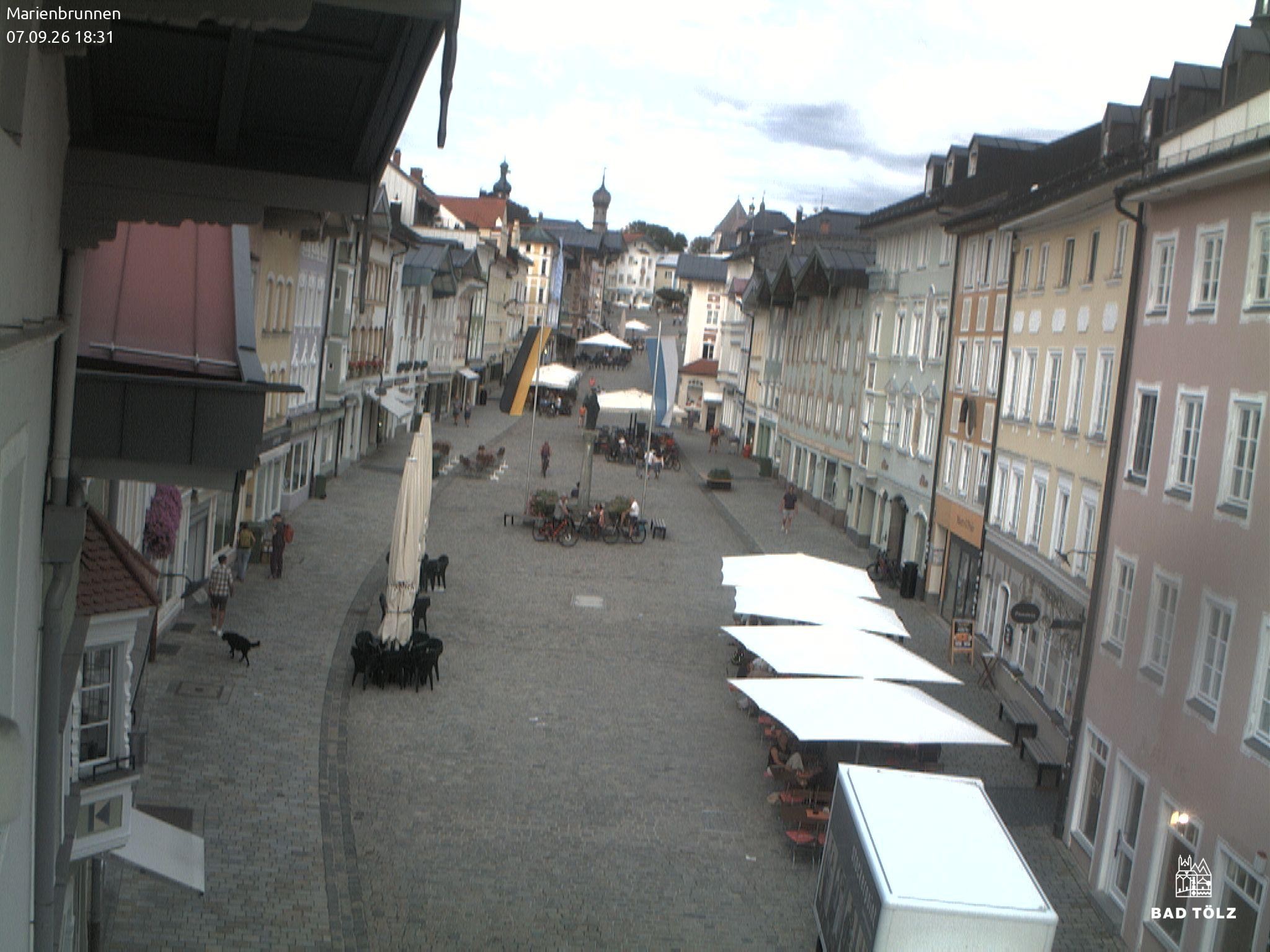 Archiv Foto Webcam Blick auf den Marienbrunnen Bad Tölz