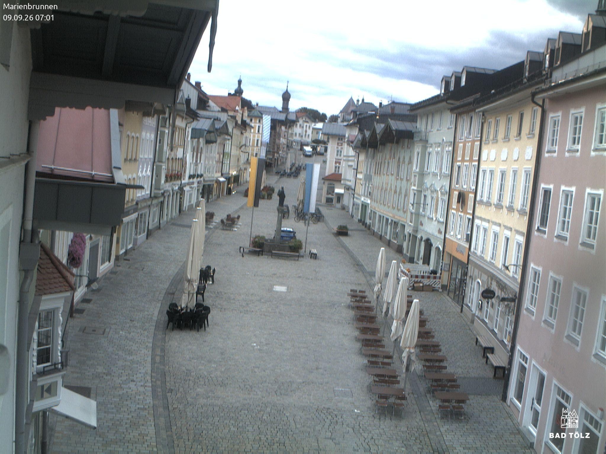 Archiv Foto Webcam Blick auf den Marienbrunnen Bad Tölz