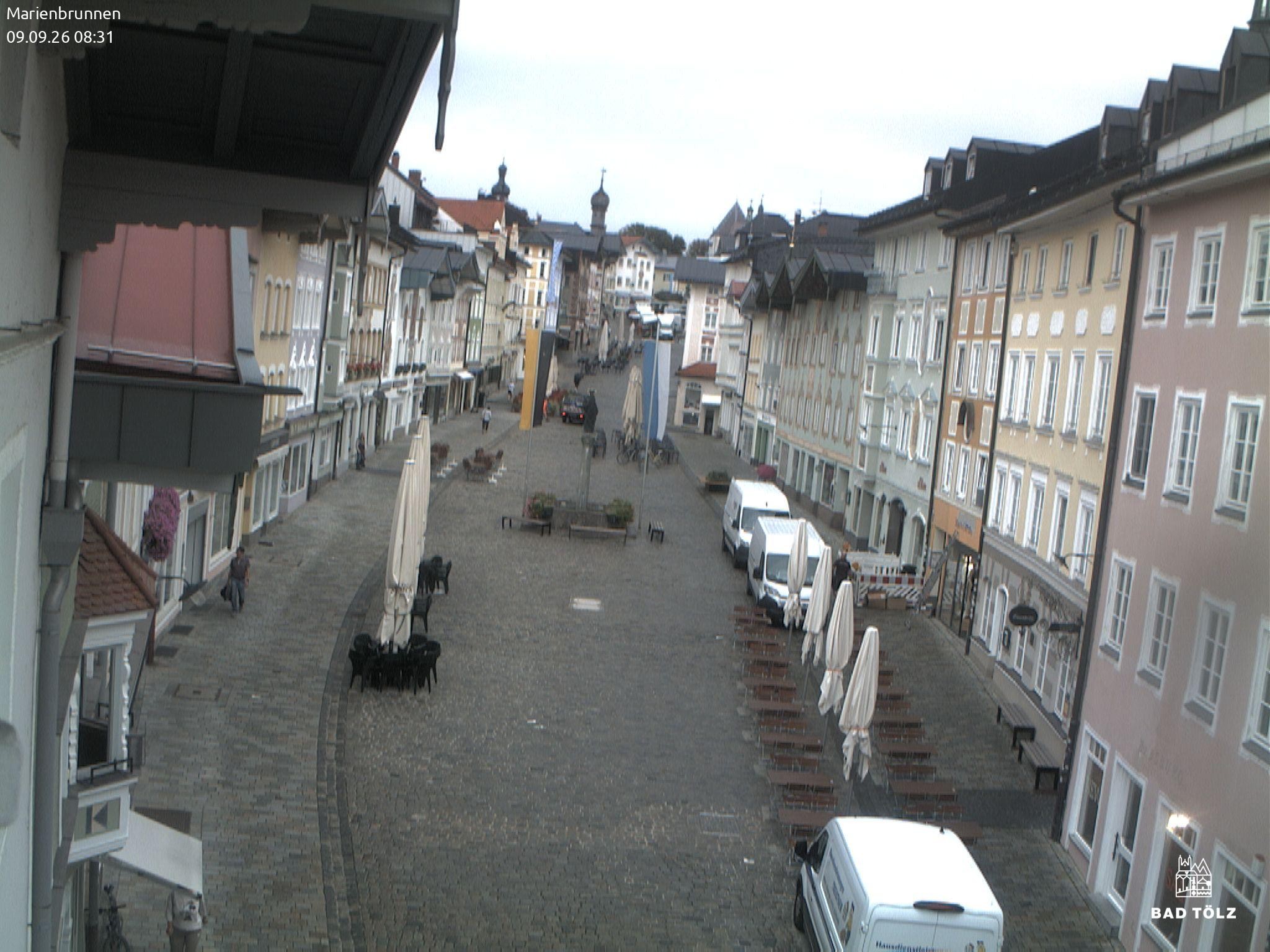 Archiv Foto Webcam Blick auf den Marienbrunnen Bad Tölz