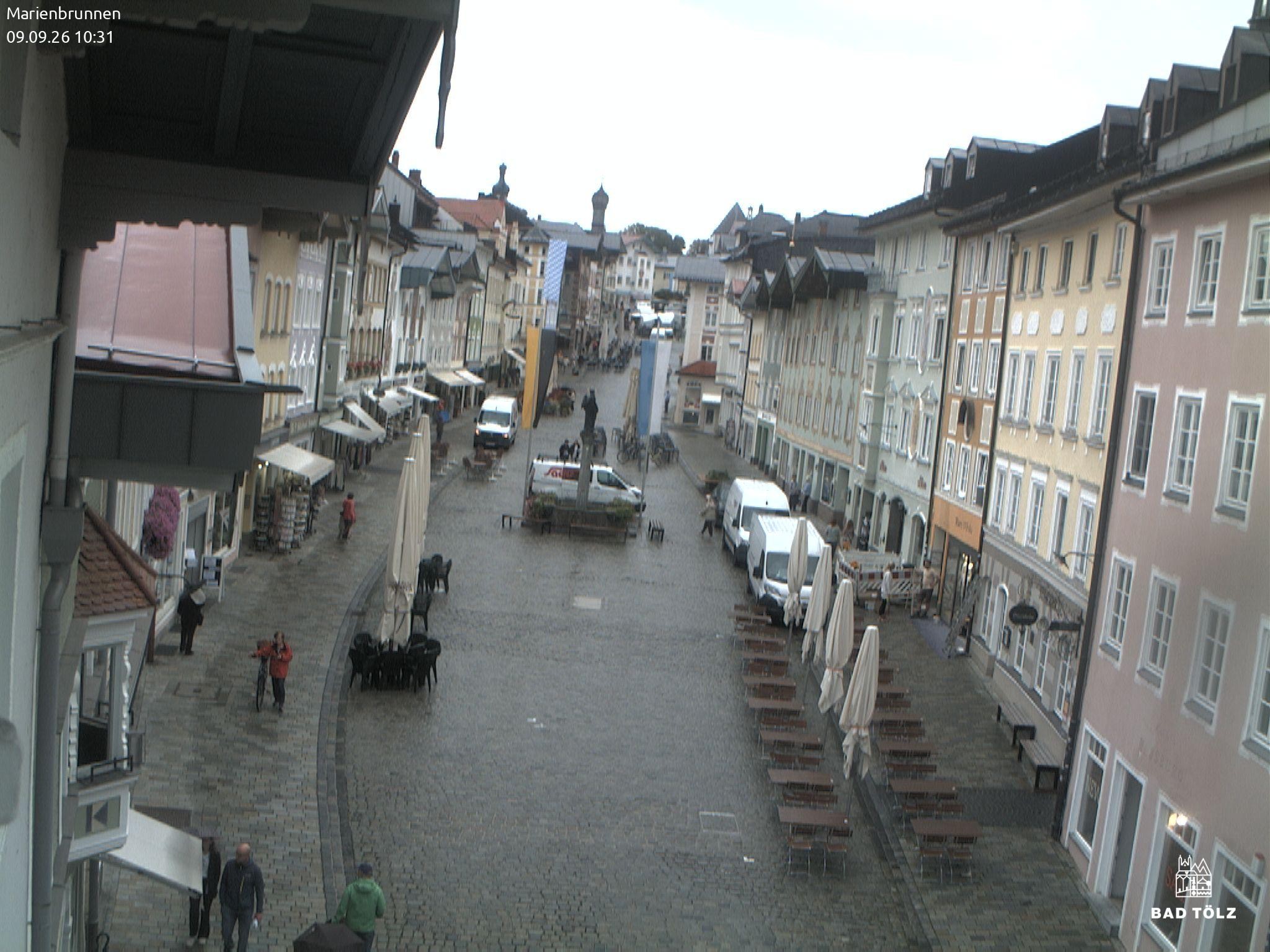 Archiv Foto Webcam Blick auf den Marienbrunnen Bad Tölz