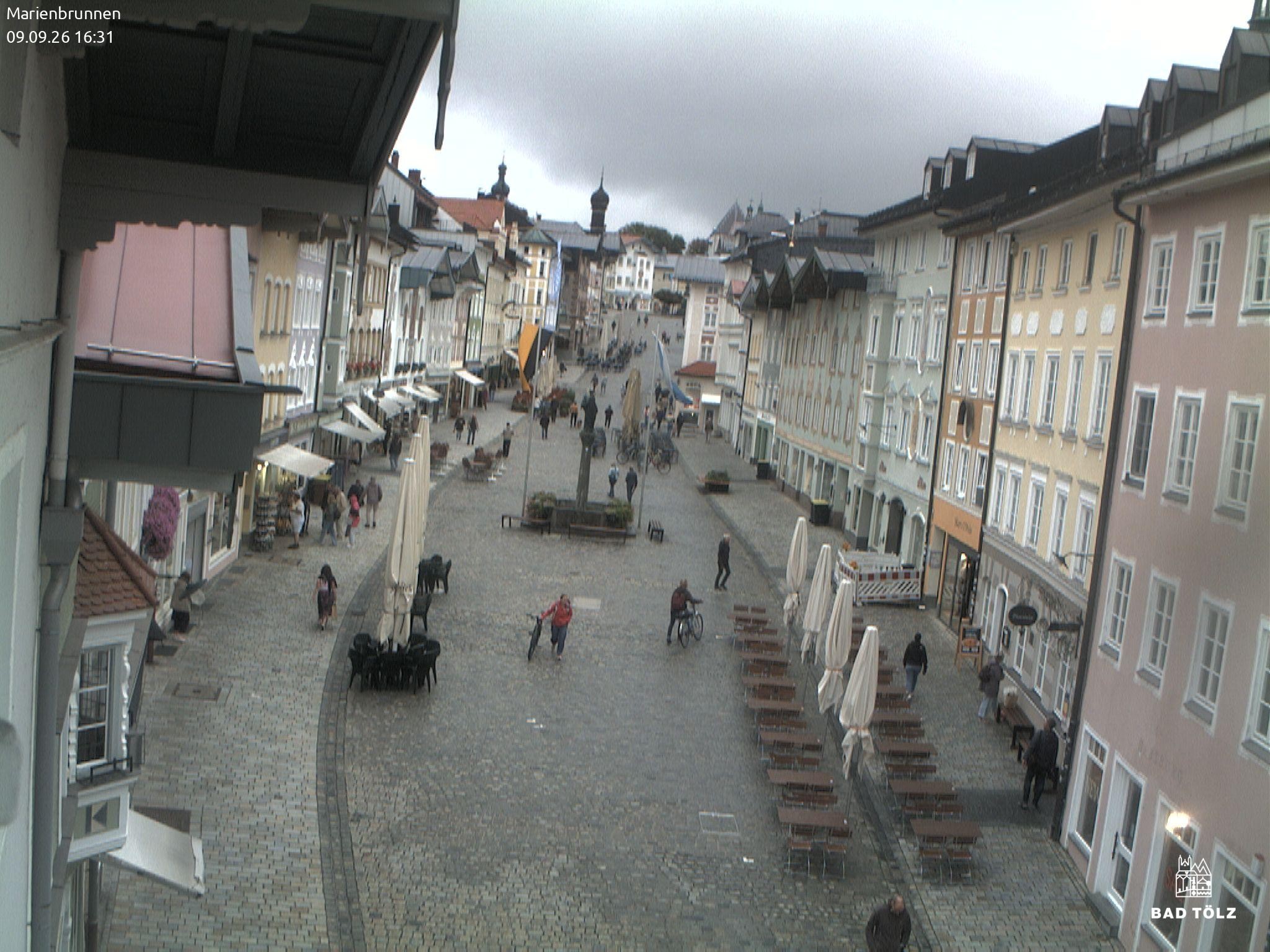 Archiv Foto Webcam Blick auf den Marienbrunnen Bad Tölz