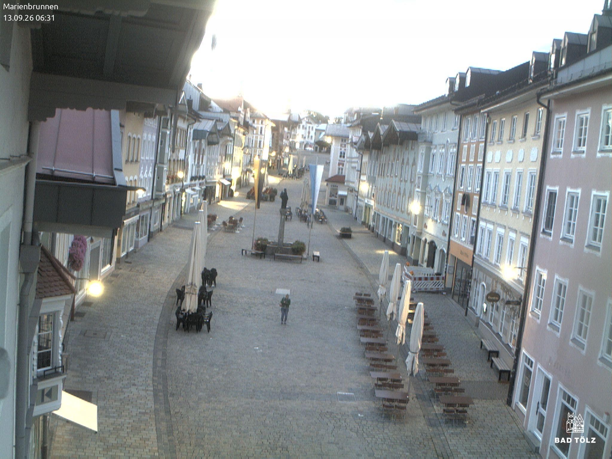 Archiv Foto Webcam Blick auf den Marienbrunnen Bad Tölz