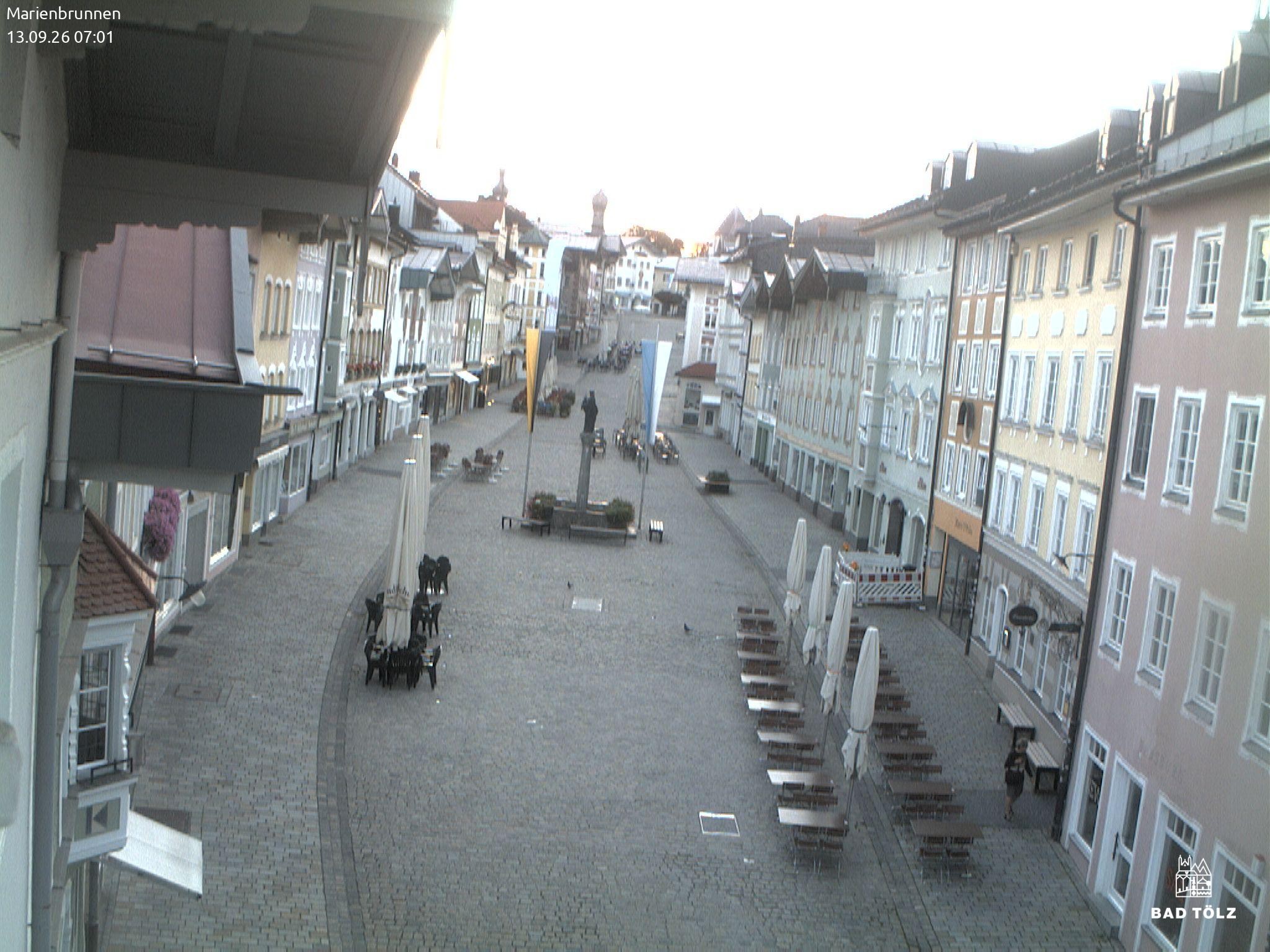 Archiv Foto Webcam Blick auf den Marienbrunnen Bad Tölz