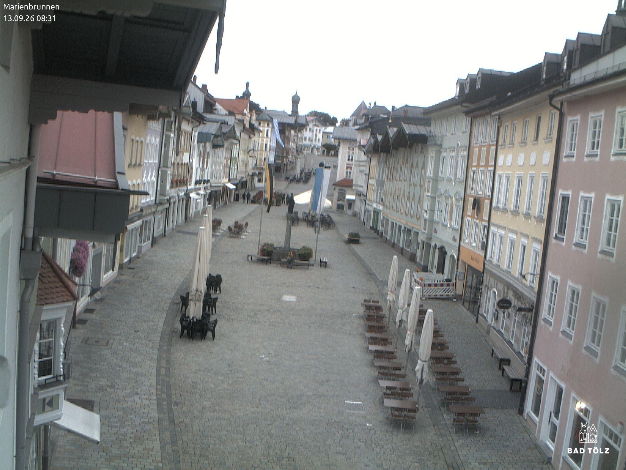 Archiv Foto Webcam Blick auf den Marienbrunnen Bad Tölz