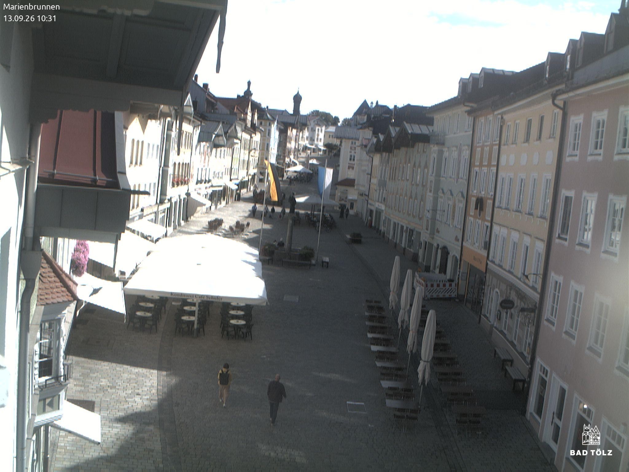 Archiv Foto Webcam Blick auf den Marienbrunnen Bad Tölz