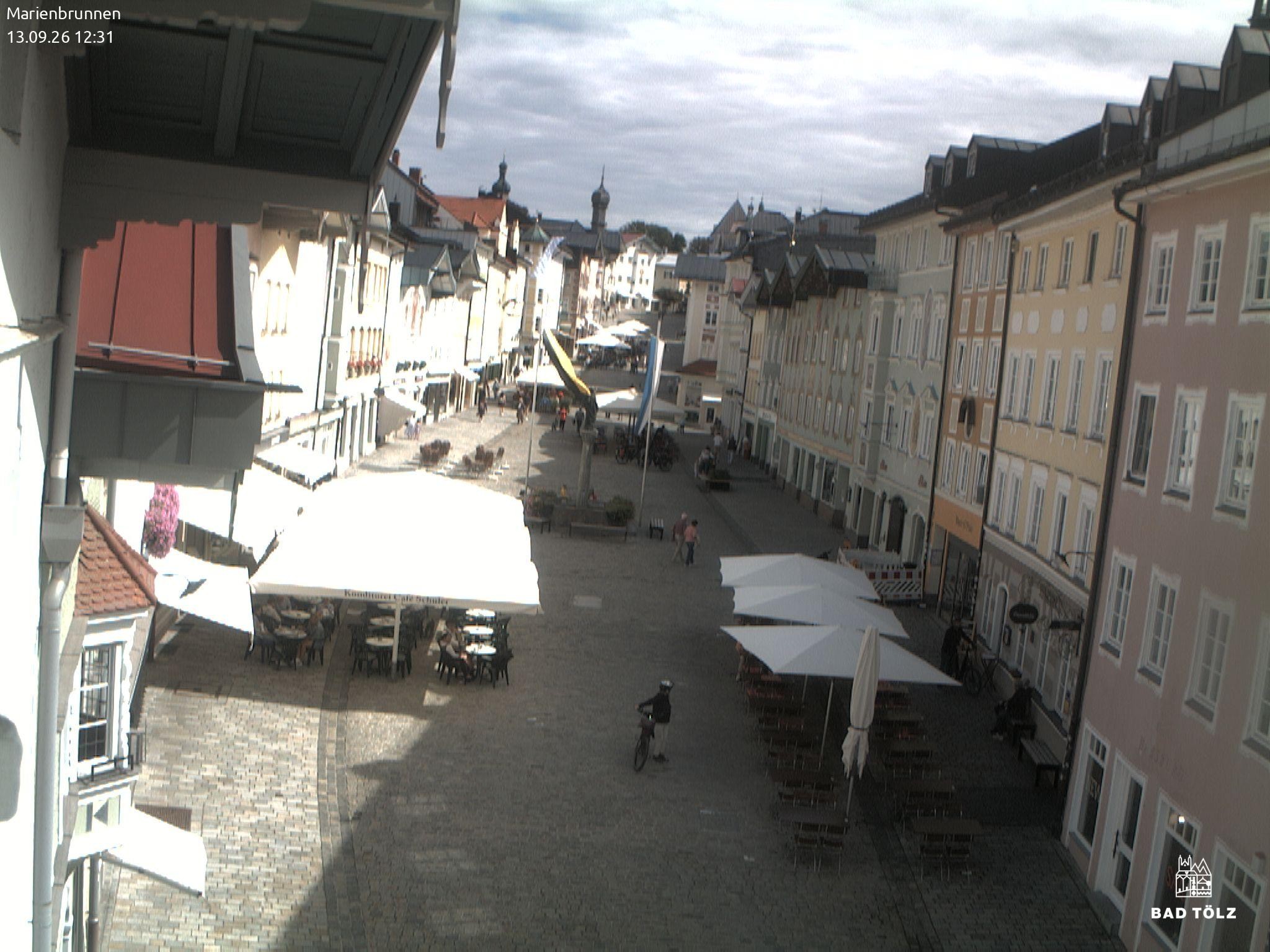 Archiv Foto Webcam Blick auf den Marienbrunnen Bad Tölz