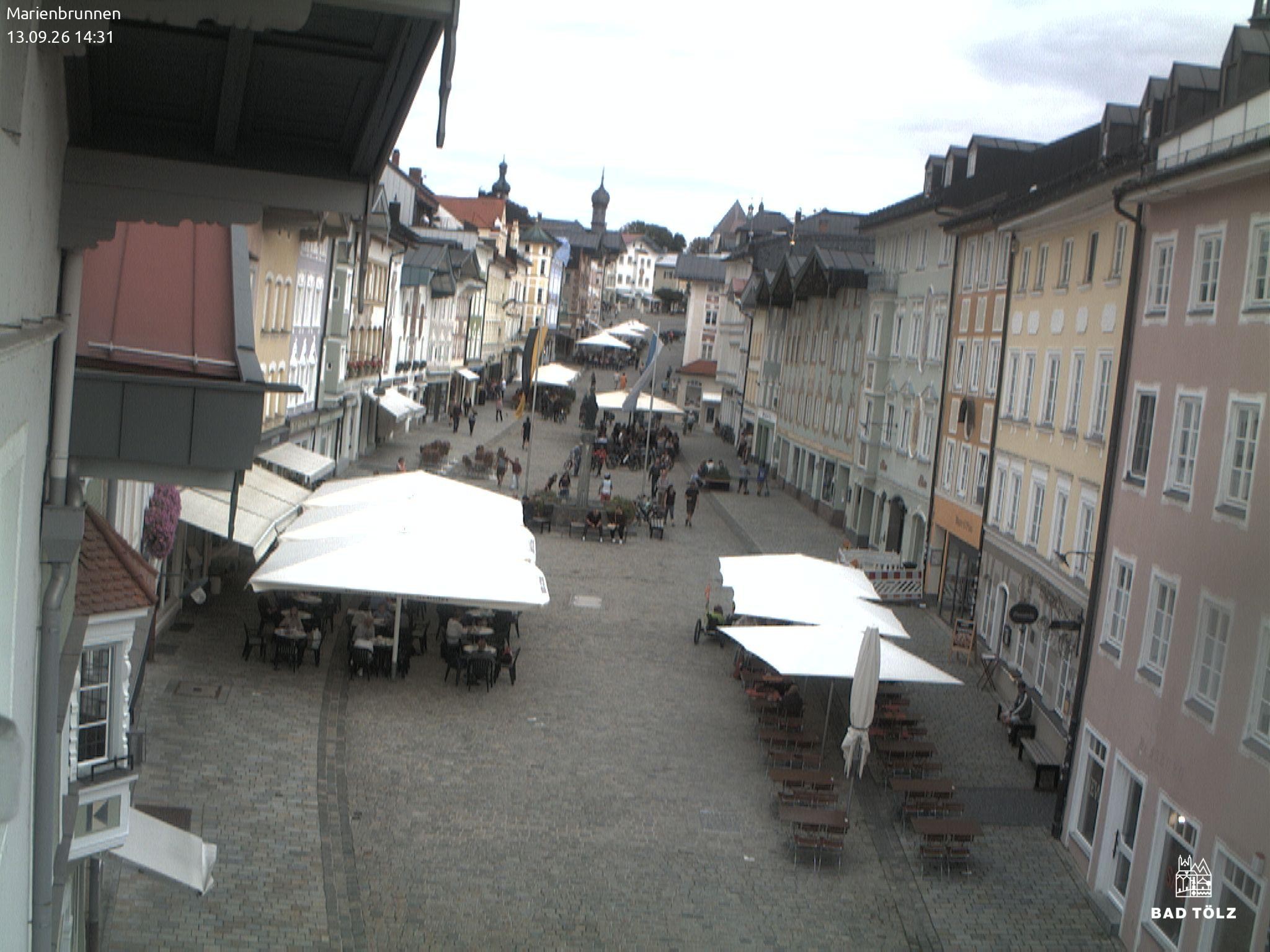 Archiv Foto Webcam Blick auf den Marienbrunnen Bad Tölz