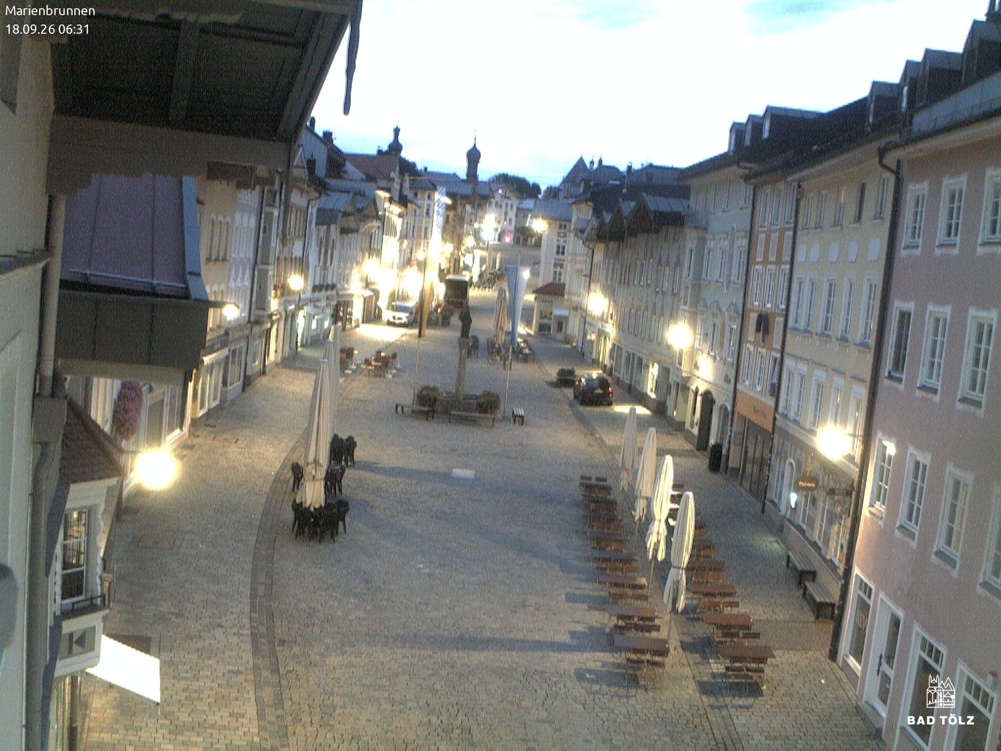 Archiv Foto Webcam Blick auf den Marienbrunnen Bad Tölz