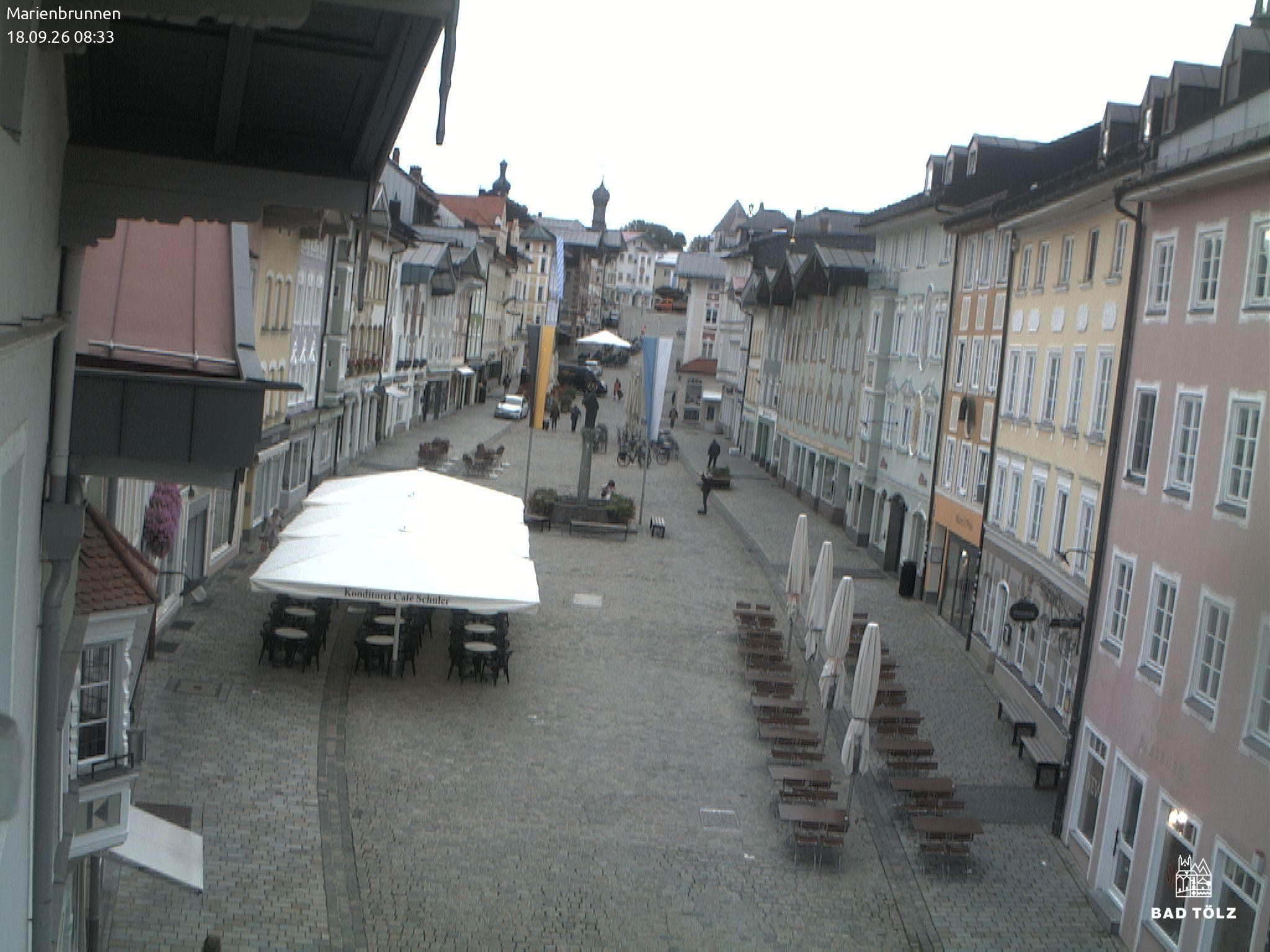 Archiv Foto Webcam Blick auf den Marienbrunnen Bad Tölz