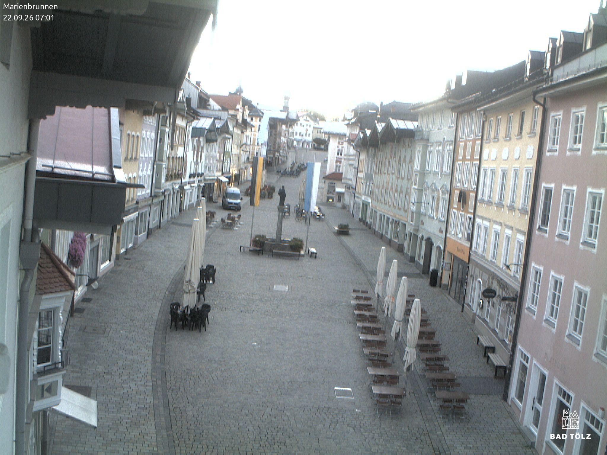 Archiv Foto Webcam Blick auf den Marienbrunnen Bad Tölz