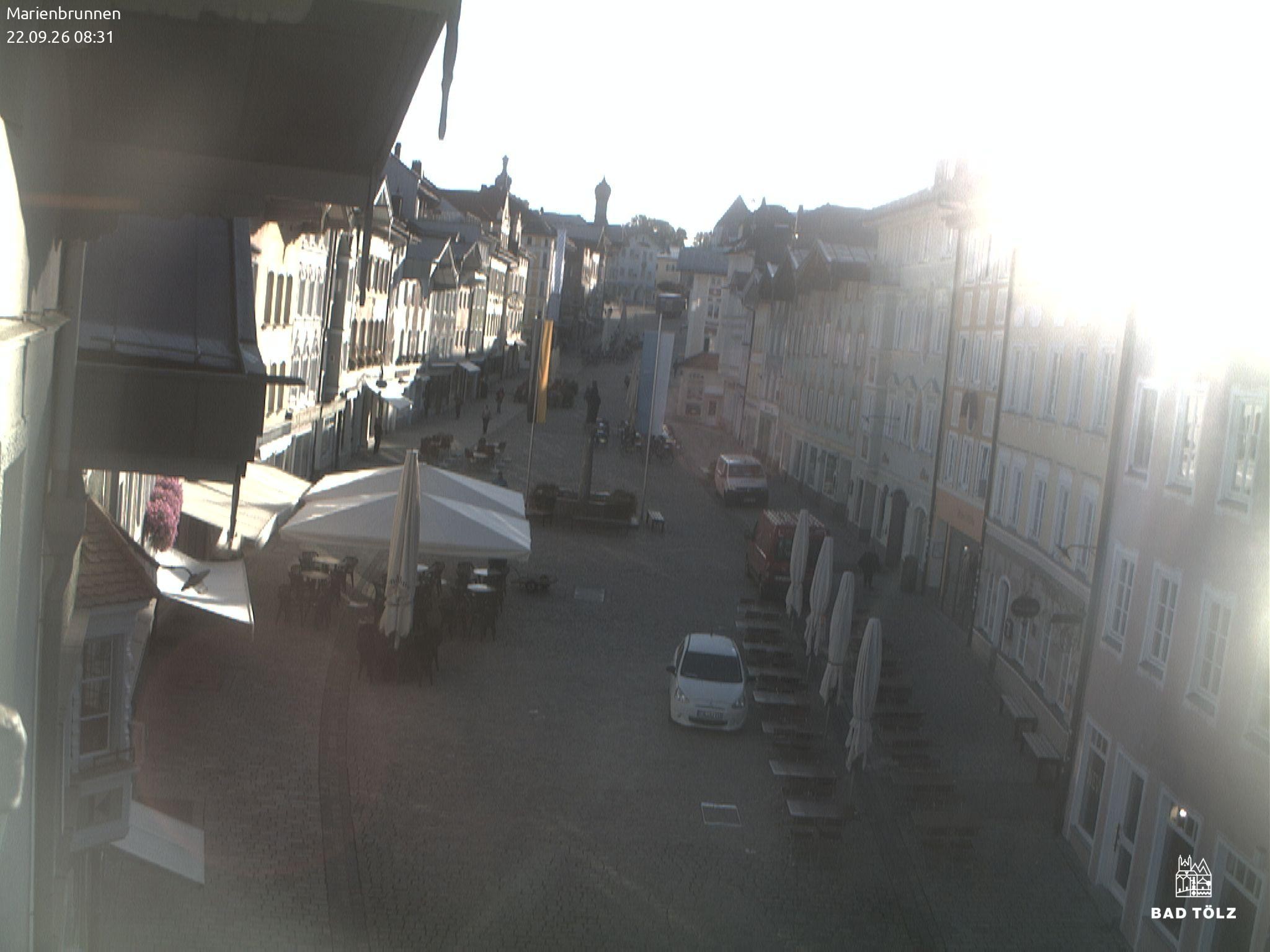 Archiv Foto Webcam Blick auf den Marienbrunnen Bad Tölz