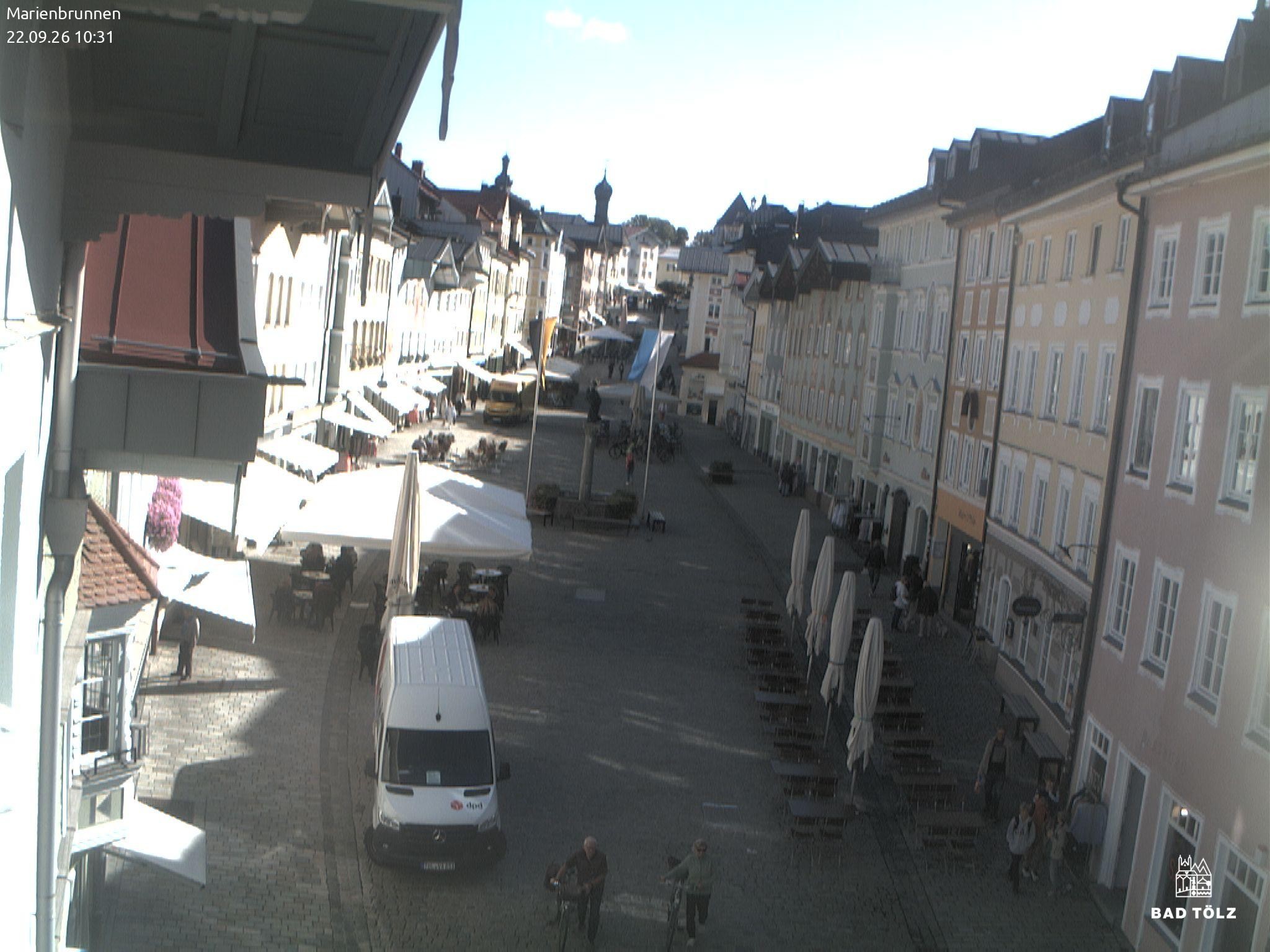 Archiv Foto Webcam Blick auf den Marienbrunnen Bad Tölz