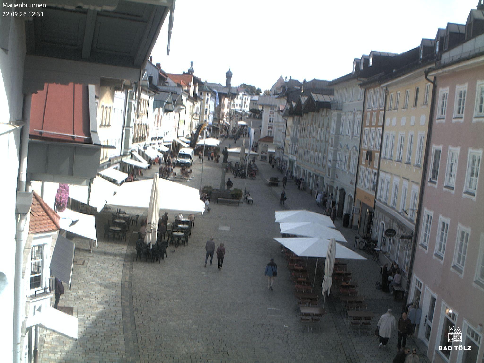 Archiv Foto Webcam Blick auf den Marienbrunnen Bad Tölz