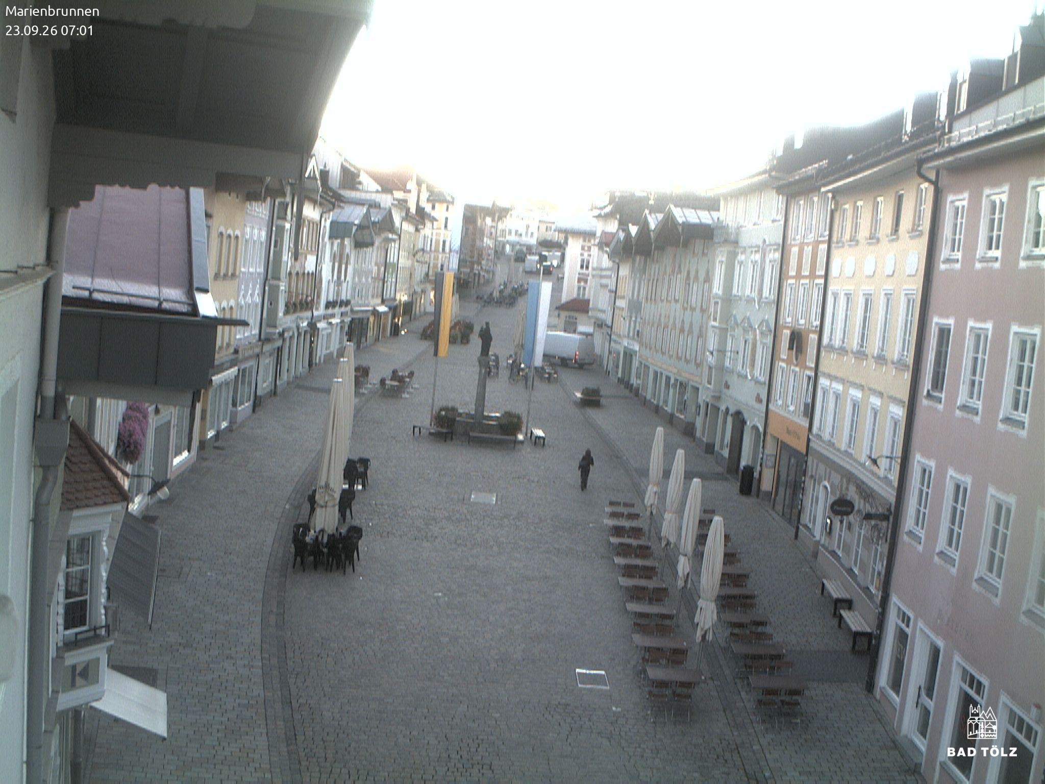 Archiv Foto Webcam Blick auf den Marienbrunnen Bad Tölz