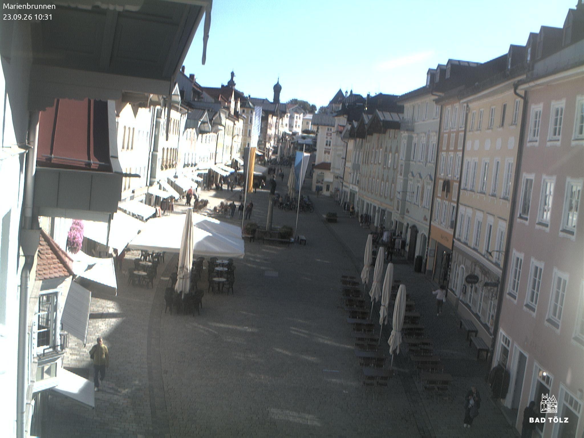 Archiv Foto Webcam Blick auf den Marienbrunnen Bad Tölz