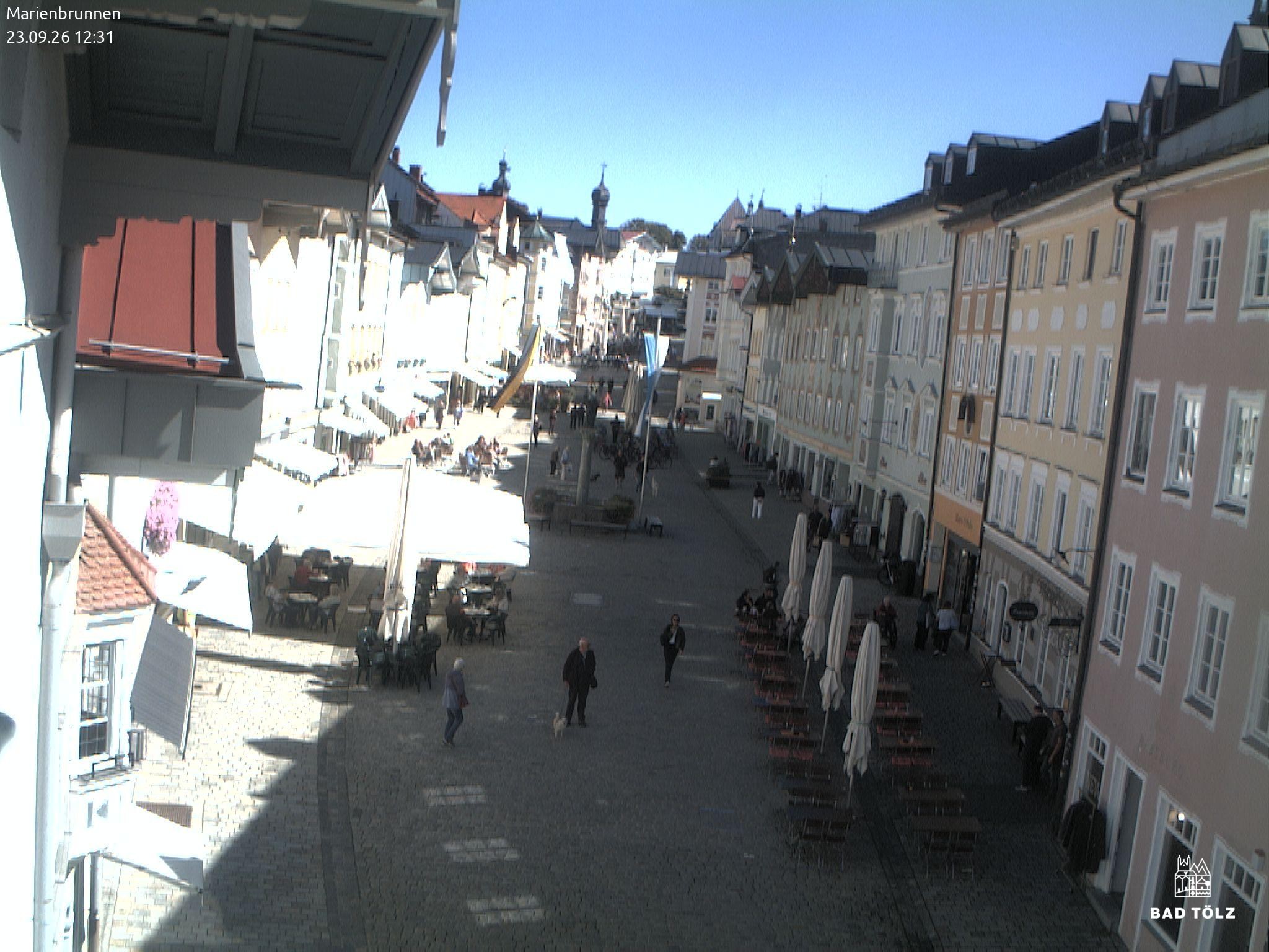 Archiv Foto Webcam Blick auf den Marienbrunnen Bad Tölz
