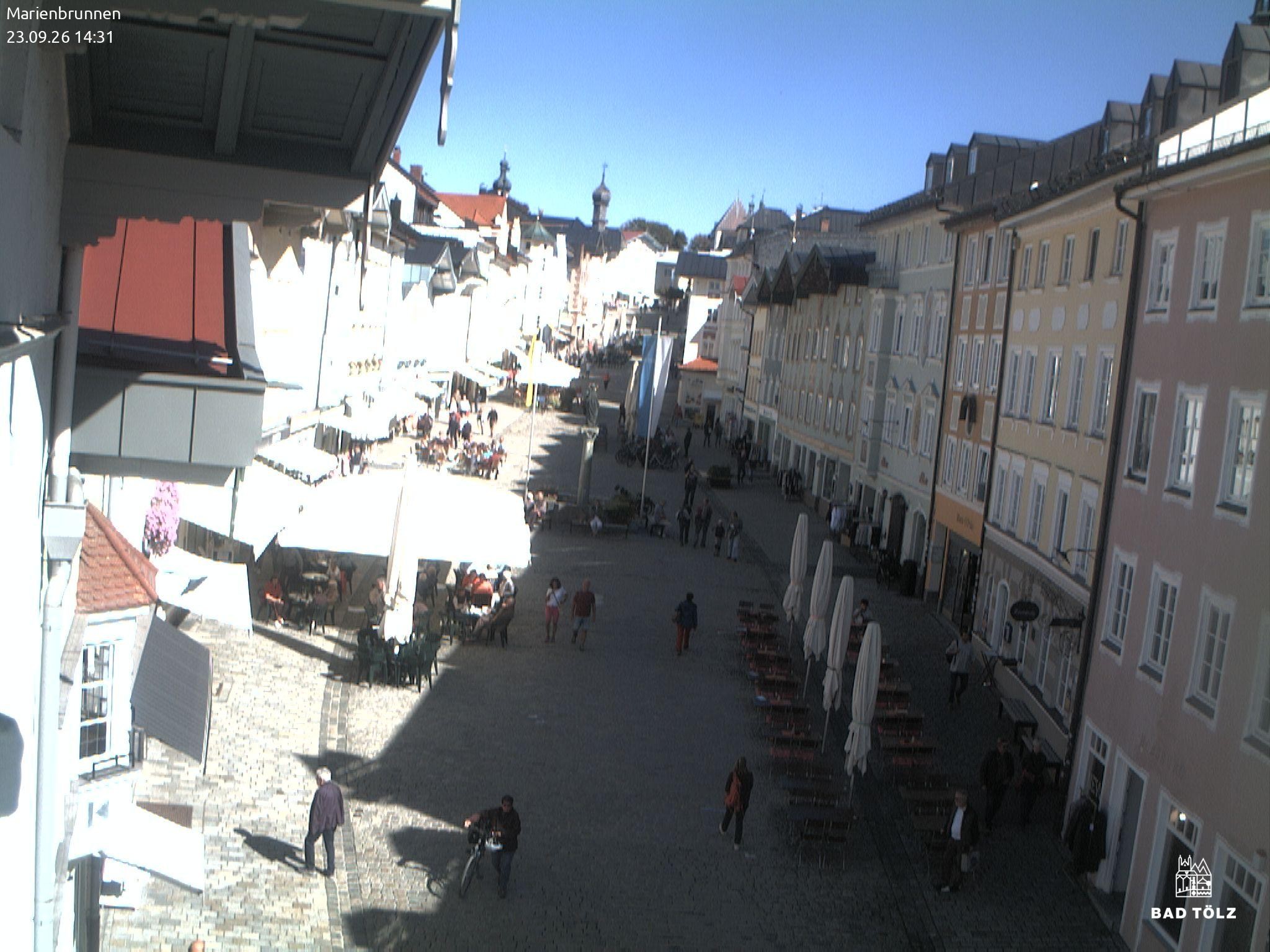 Archiv Foto Webcam Blick auf den Marienbrunnen Bad Tölz
