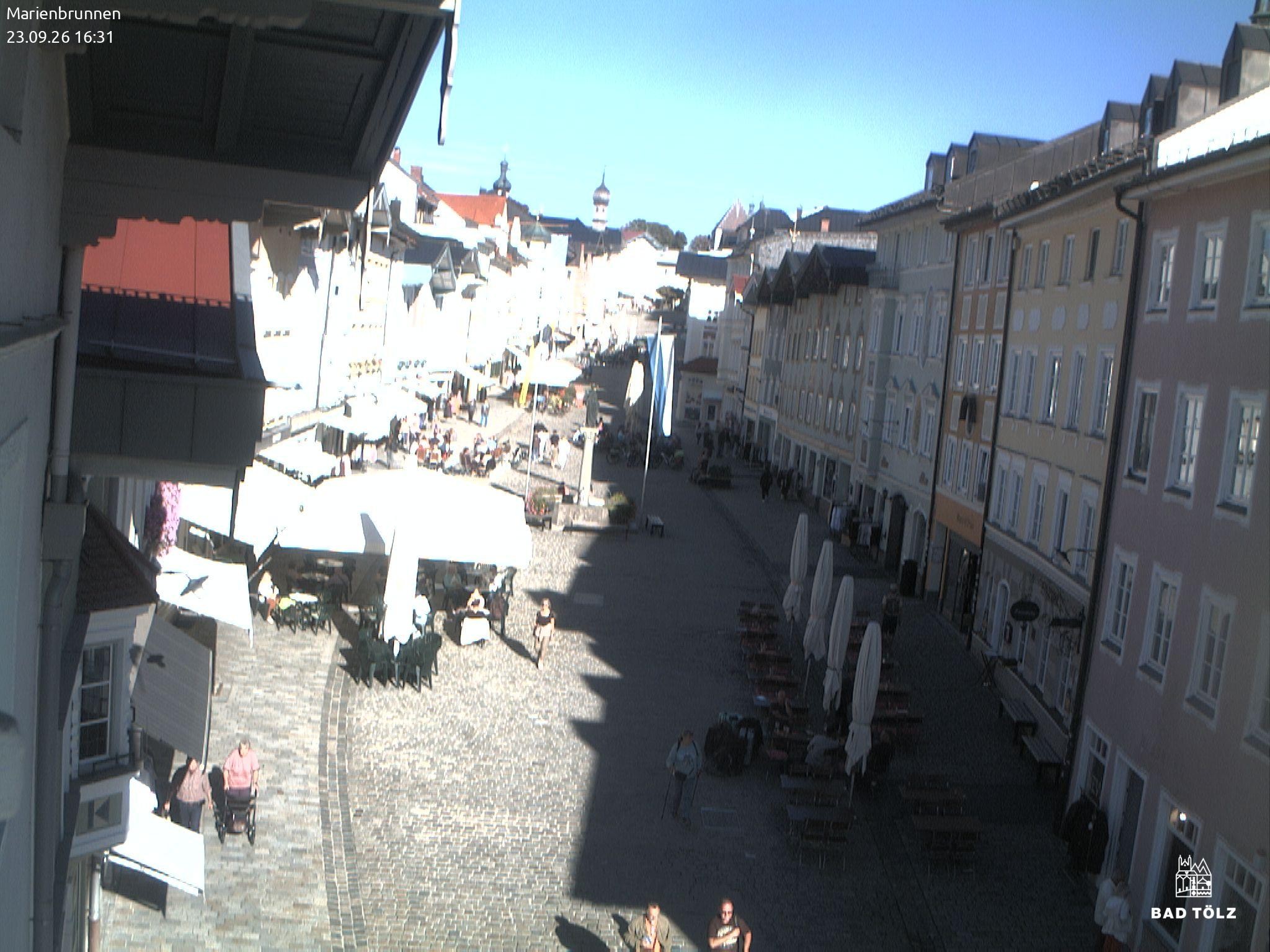 Archiv Foto Webcam Blick auf den Marienbrunnen Bad Tölz