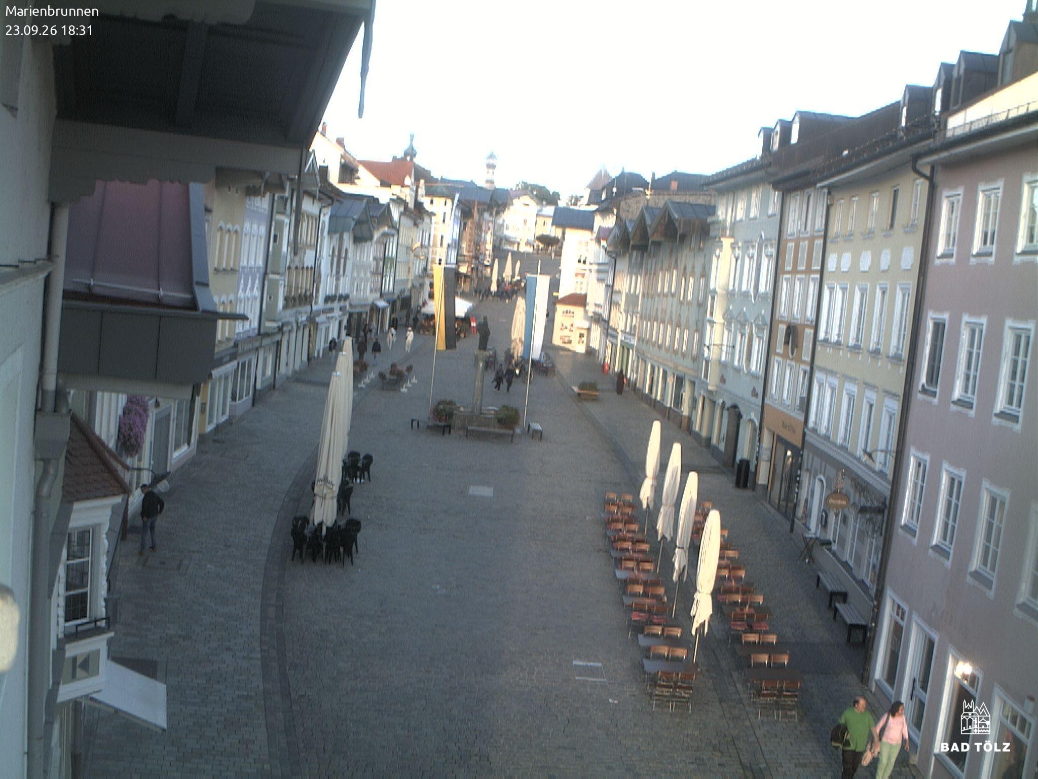 Archiv Foto Webcam Blick auf den Marienbrunnen Bad Tölz