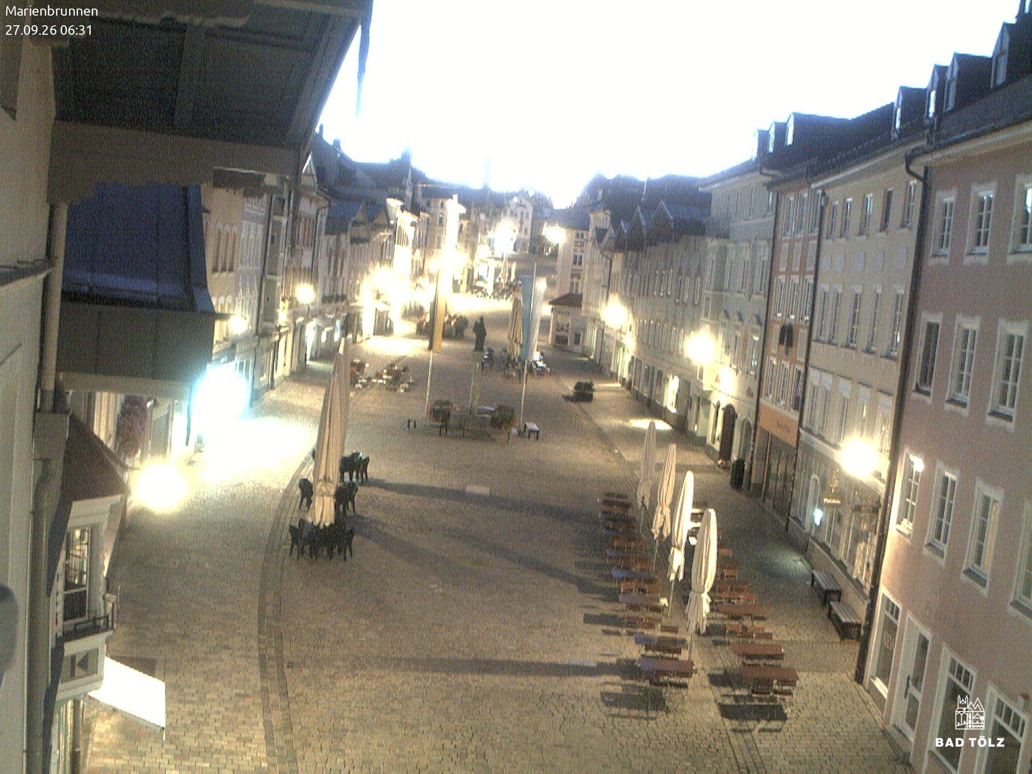 Archiv Foto Webcam Blick auf den Marienbrunnen Bad Tölz