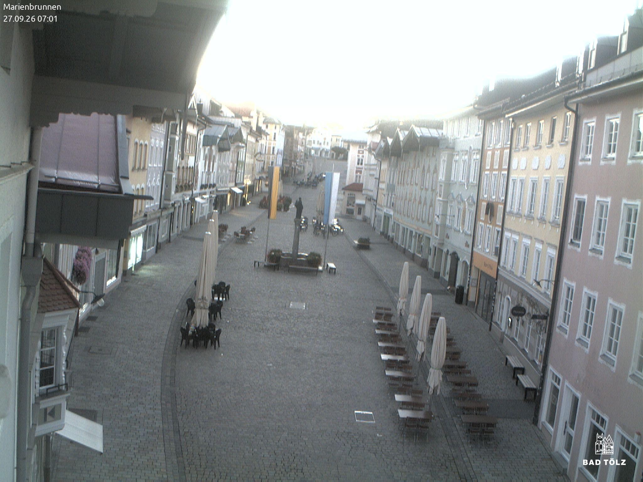 Archiv Foto Webcam Blick auf den Marienbrunnen Bad Tölz