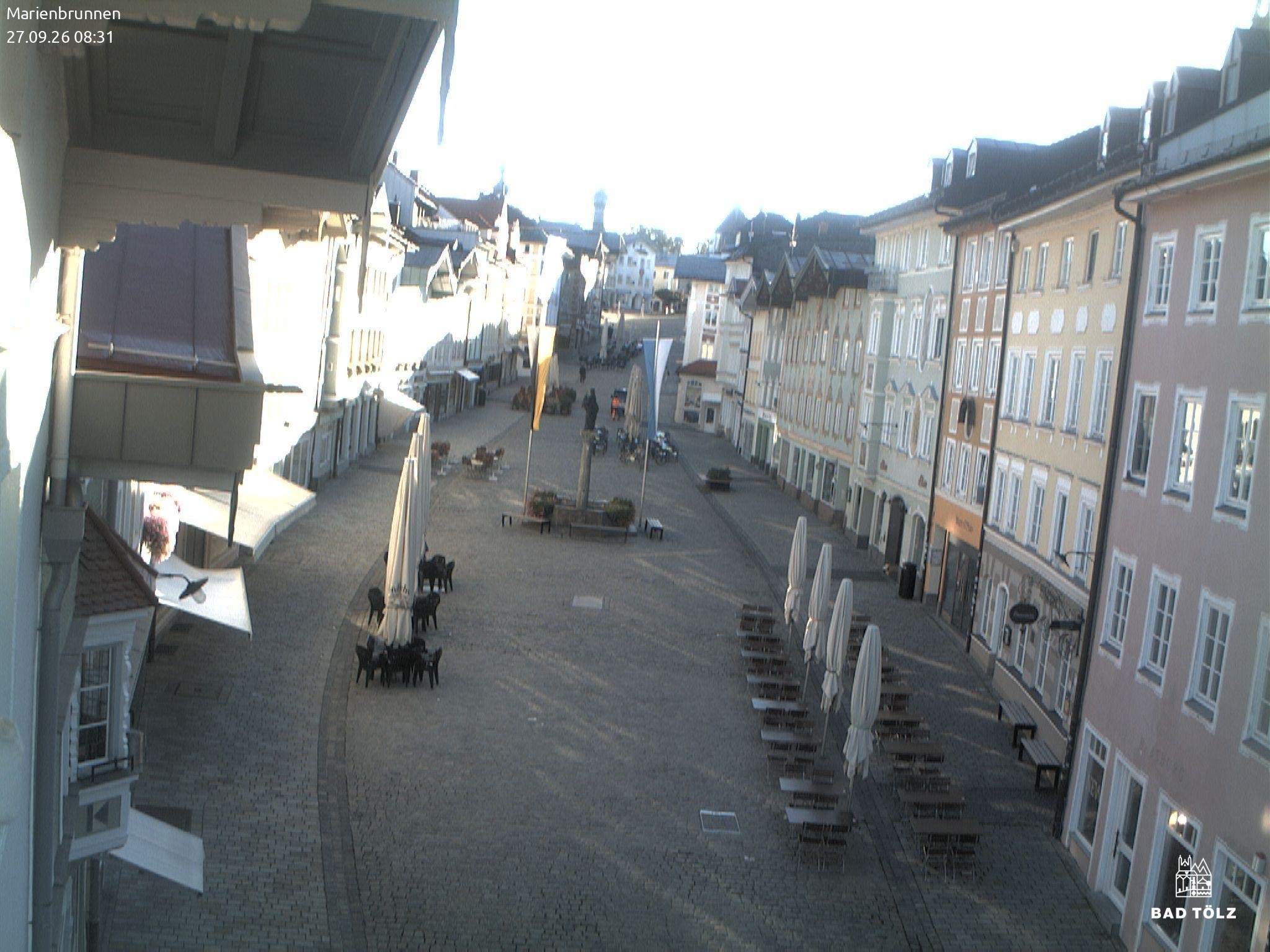 Archiv Foto Webcam Blick auf den Marienbrunnen Bad Tölz