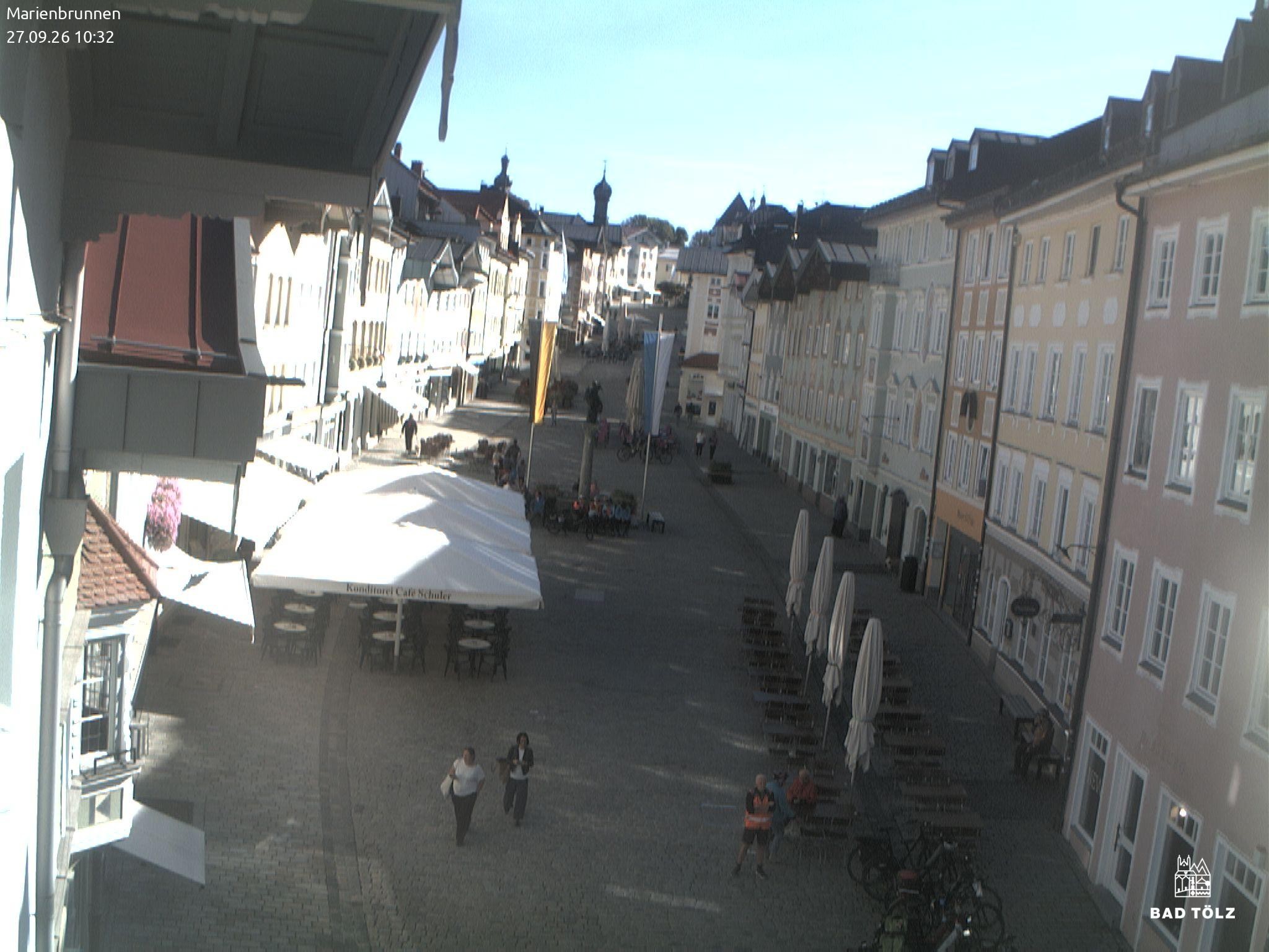 Archiv Foto Webcam Blick auf den Marienbrunnen Bad Tölz