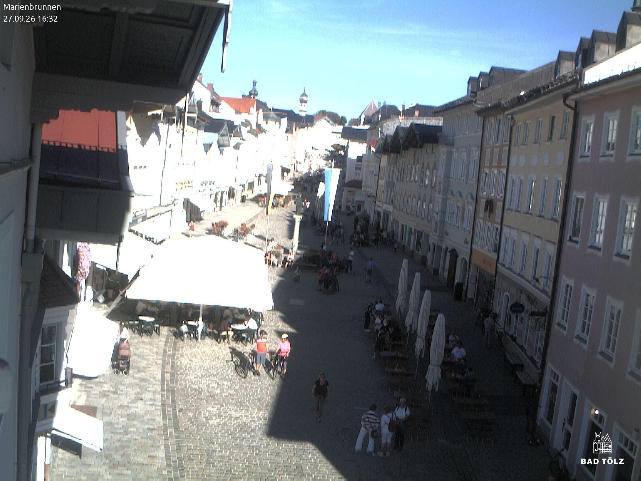 Archiv Foto Webcam Blick auf den Marienbrunnen Bad Tölz
