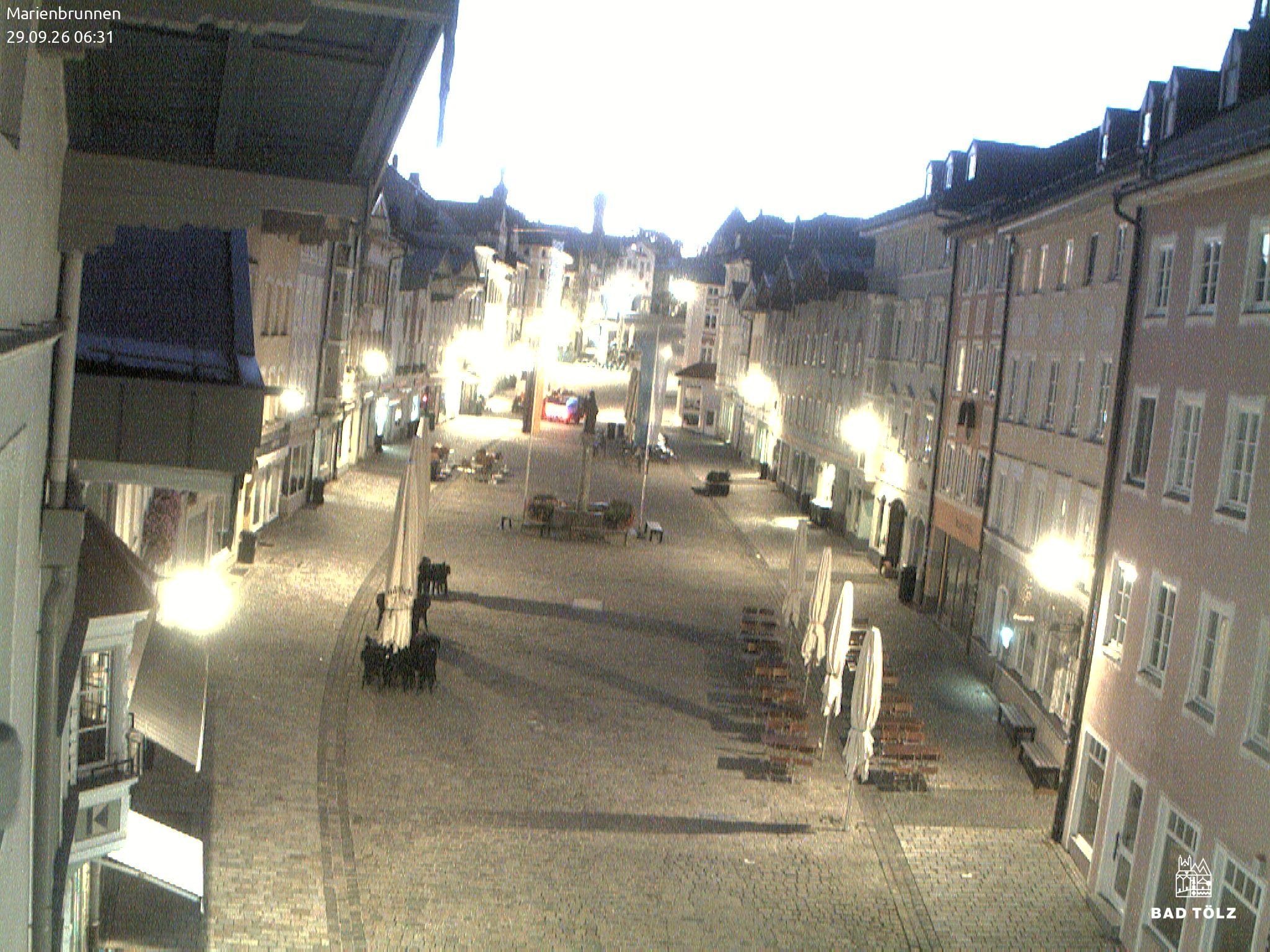 Archiv Foto Webcam Blick auf den Marienbrunnen Bad Tölz