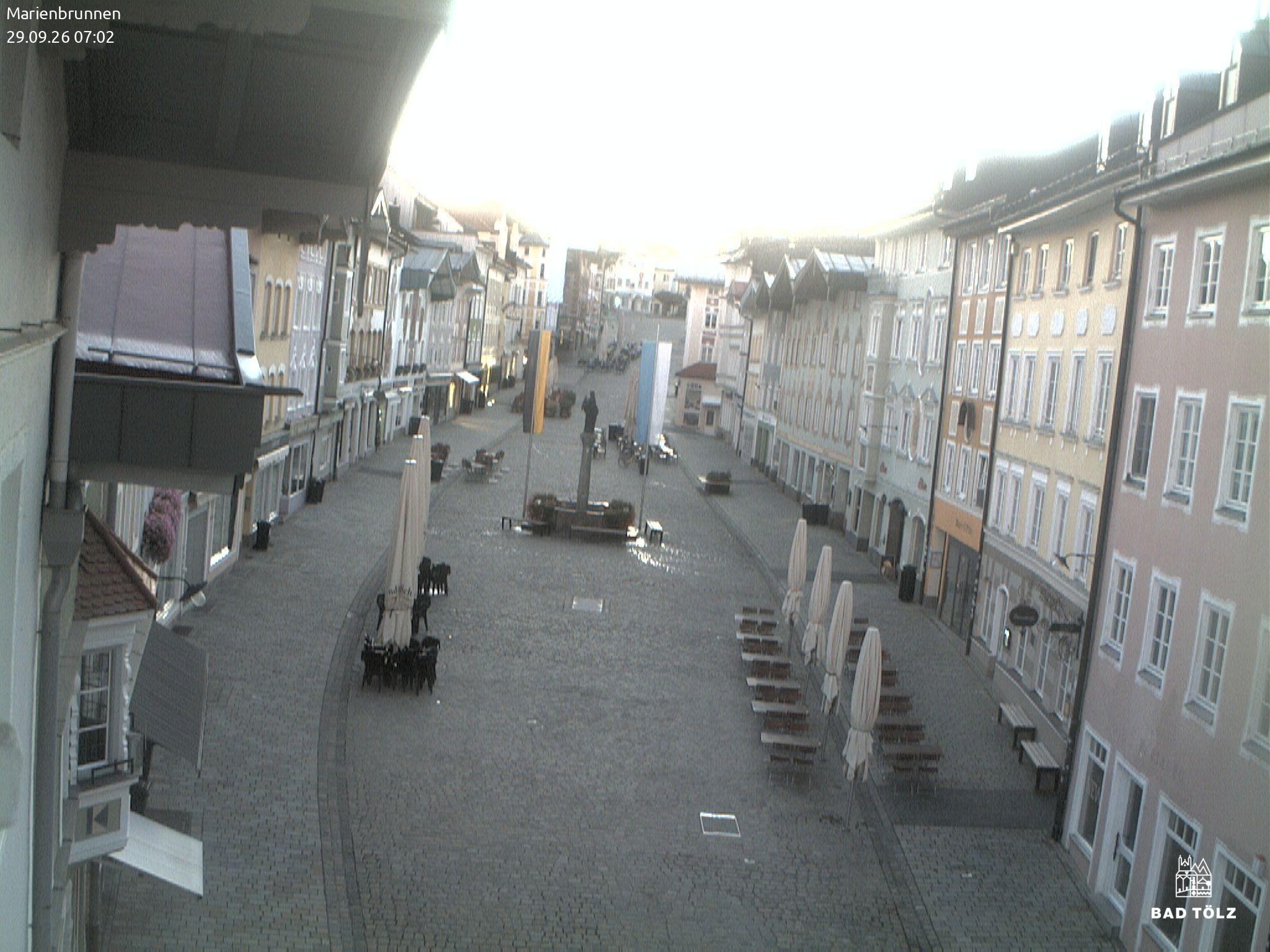 Archiv Foto Webcam Blick auf den Marienbrunnen Bad Tölz