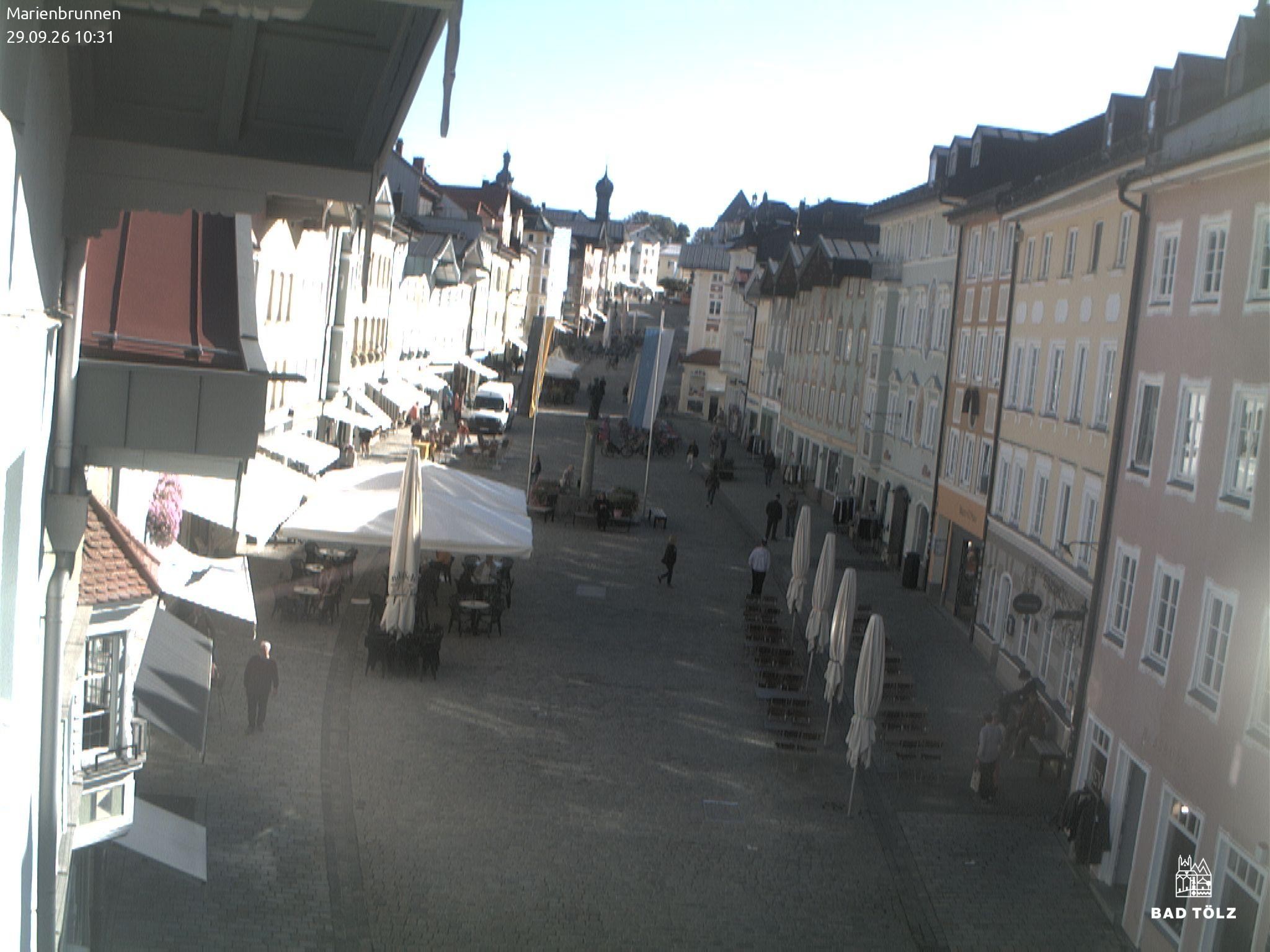 Archiv Foto Webcam Blick auf den Marienbrunnen Bad Tölz
