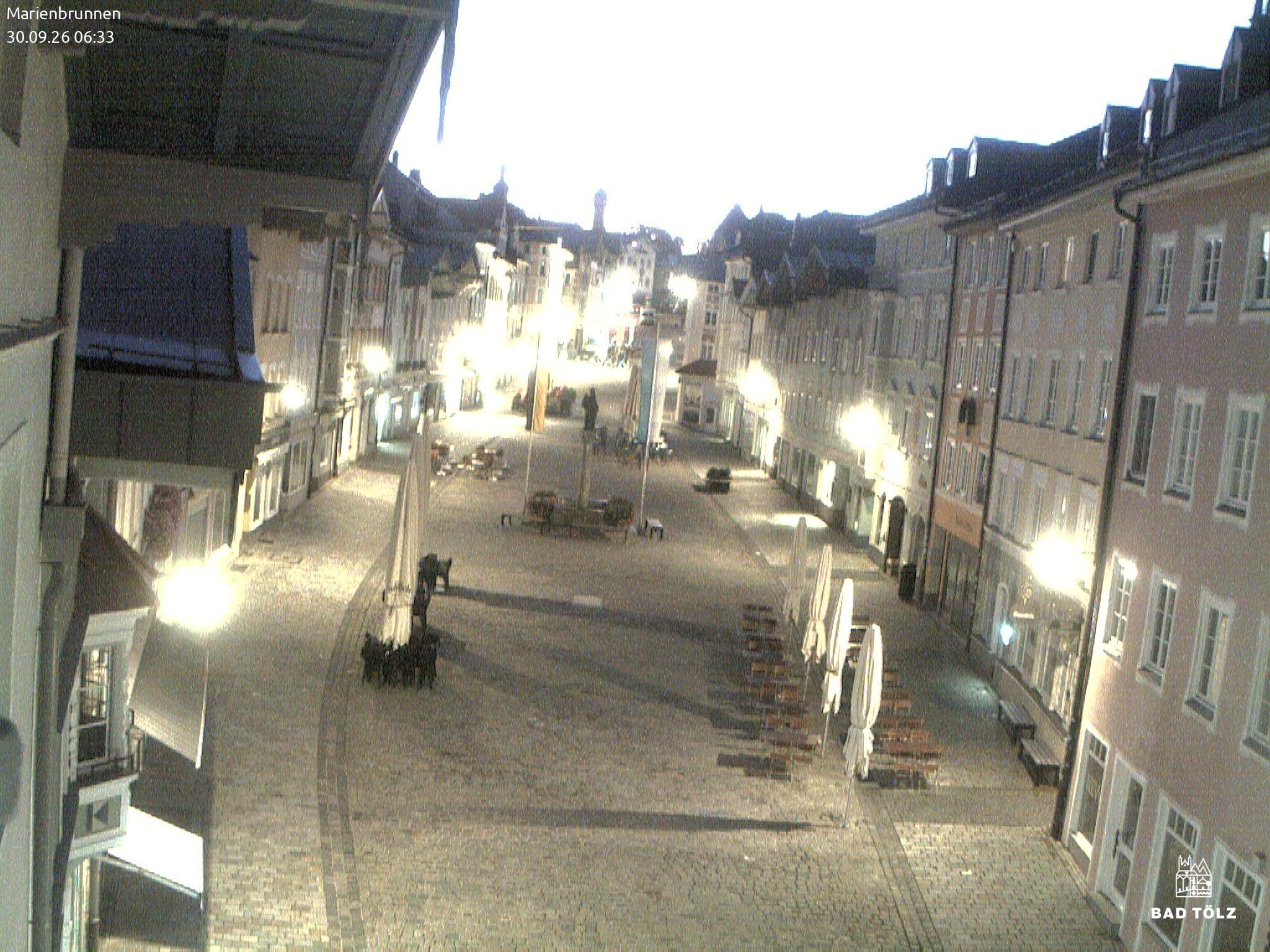 Archiv Foto Webcam Blick auf den Marienbrunnen Bad Tölz