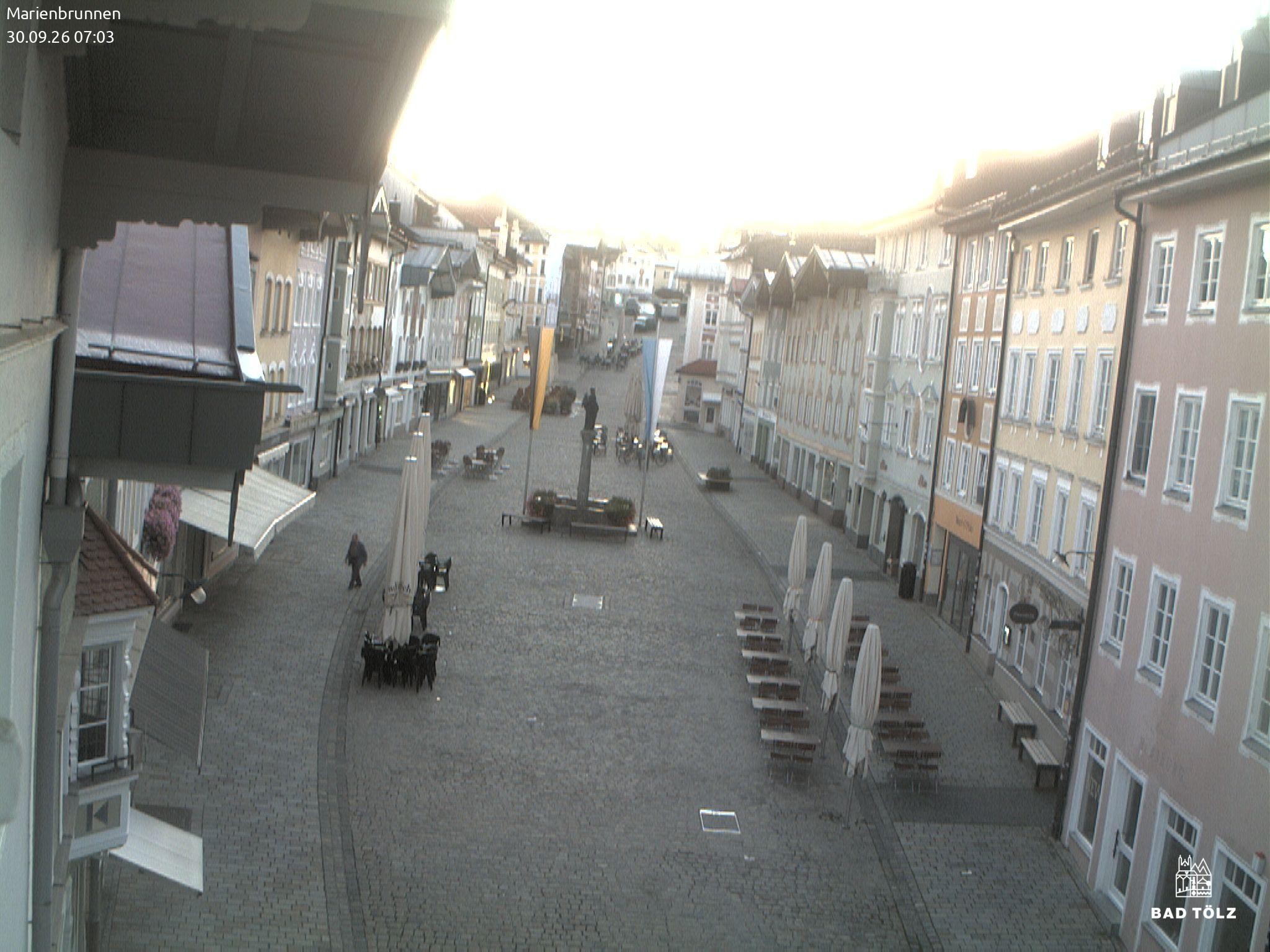 Archiv Foto Webcam Blick auf den Marienbrunnen Bad Tölz