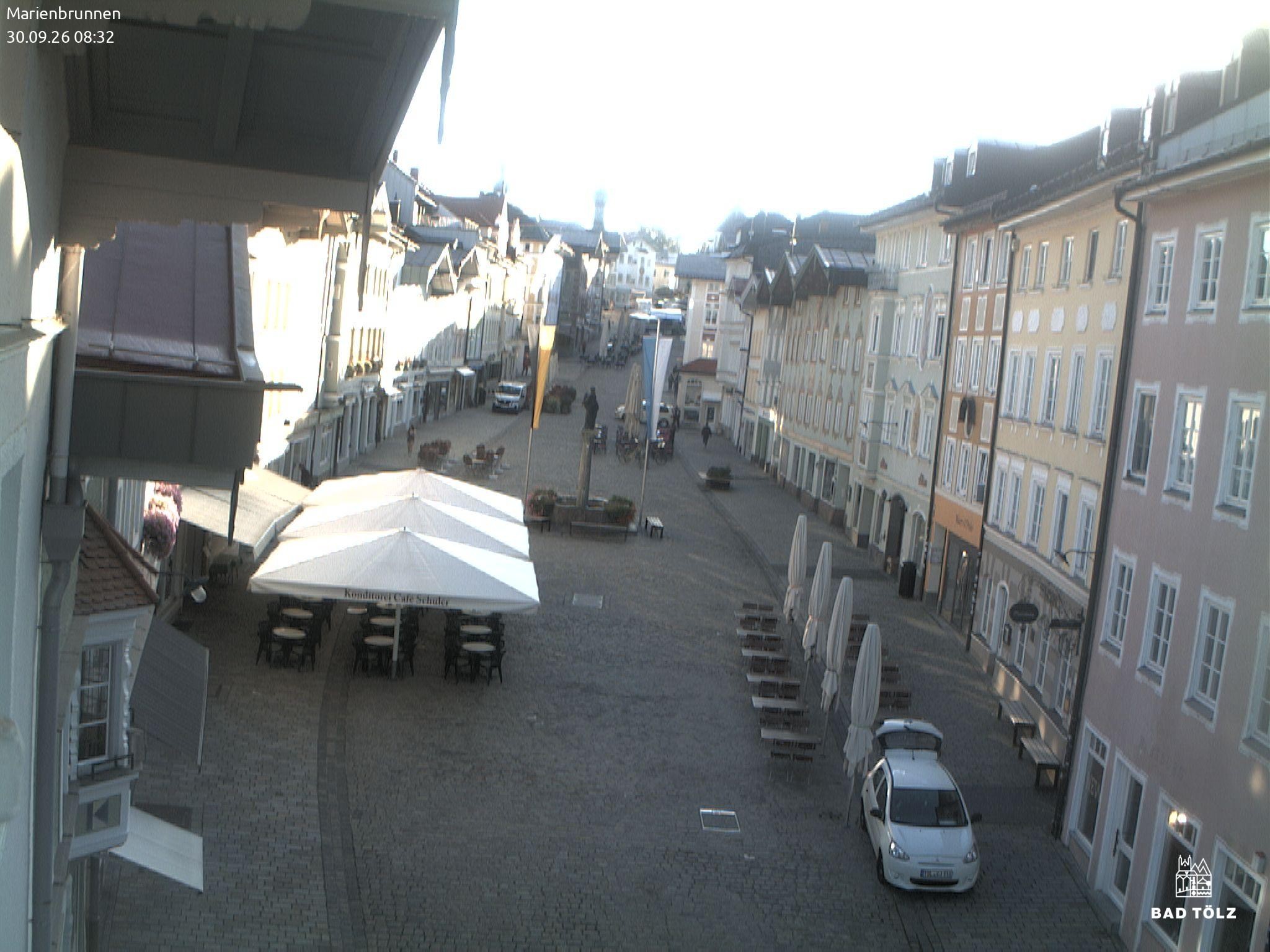 Archiv Foto Webcam Blick auf den Marienbrunnen Bad Tölz