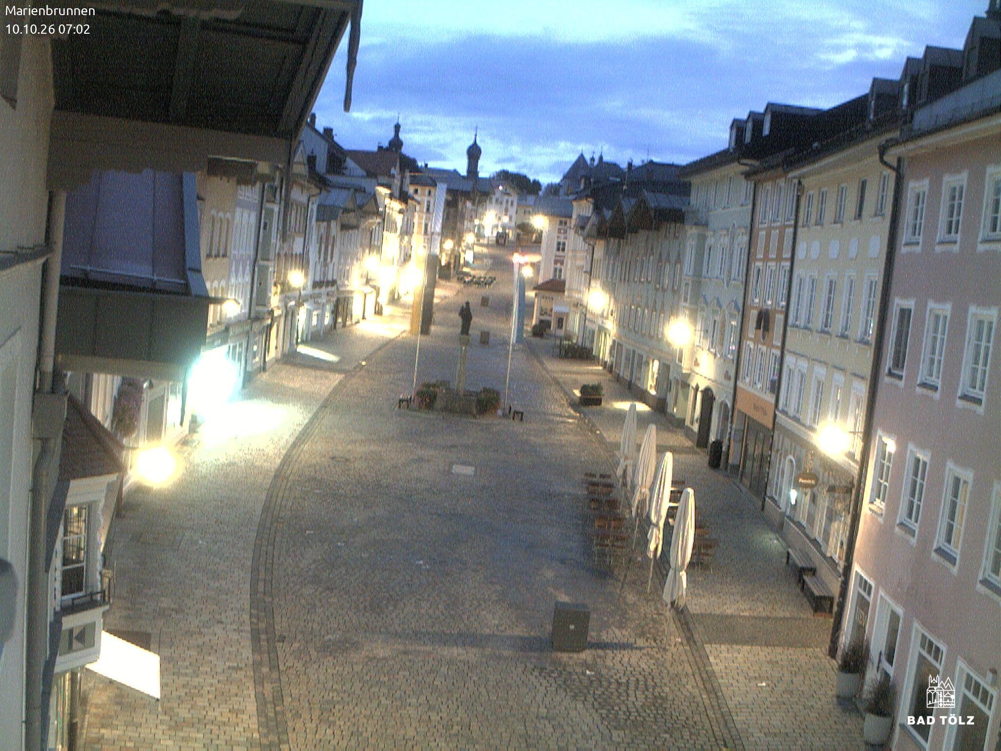 Archiv Foto Webcam Blick auf den Marienbrunnen Bad Tölz