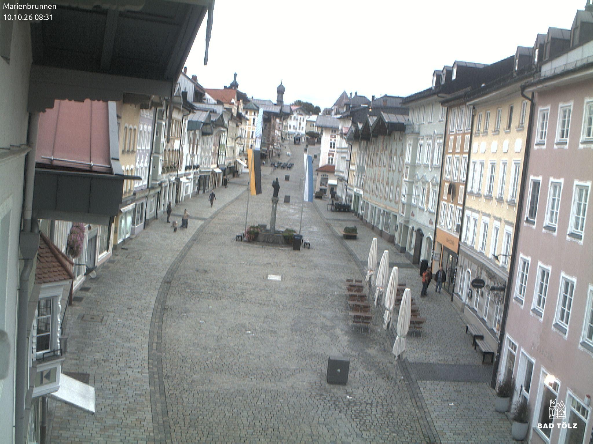 Archiv Foto Webcam Blick auf den Marienbrunnen Bad Tölz